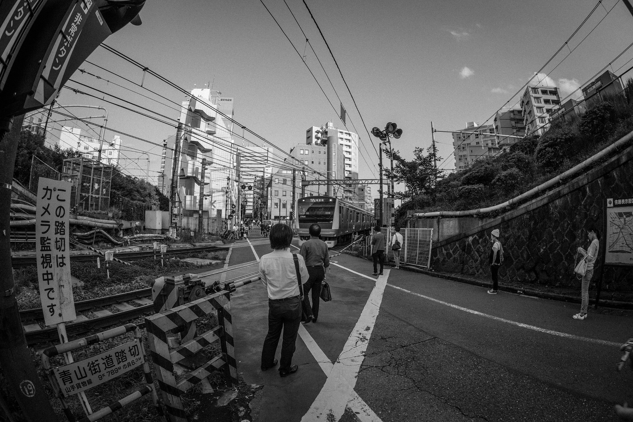 Sigma 15mm f/2.8 EX Fisheye sample photo. Waiting to cross photography