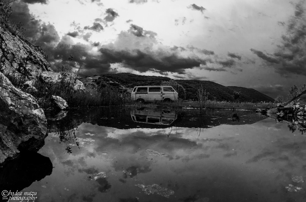Nikon D7000 + Samyang 8mm F3.5 Aspherical IF MC Fisheye sample photo. Abandoned reflection photography