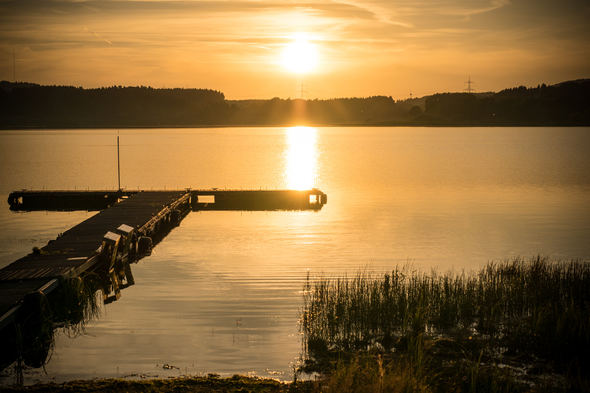 Sigma 50mm F1.4 EX DG HSM sample photo. Sunset on the lakeside photography