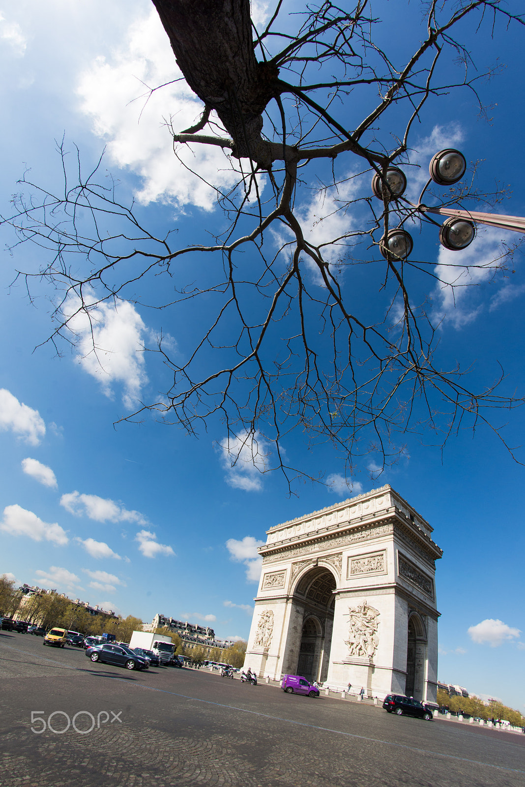 Nikon D600 + Nikon AF Fisheye-Nikkor 16mm F2.8D sample photo. Triumphal arch paris photography