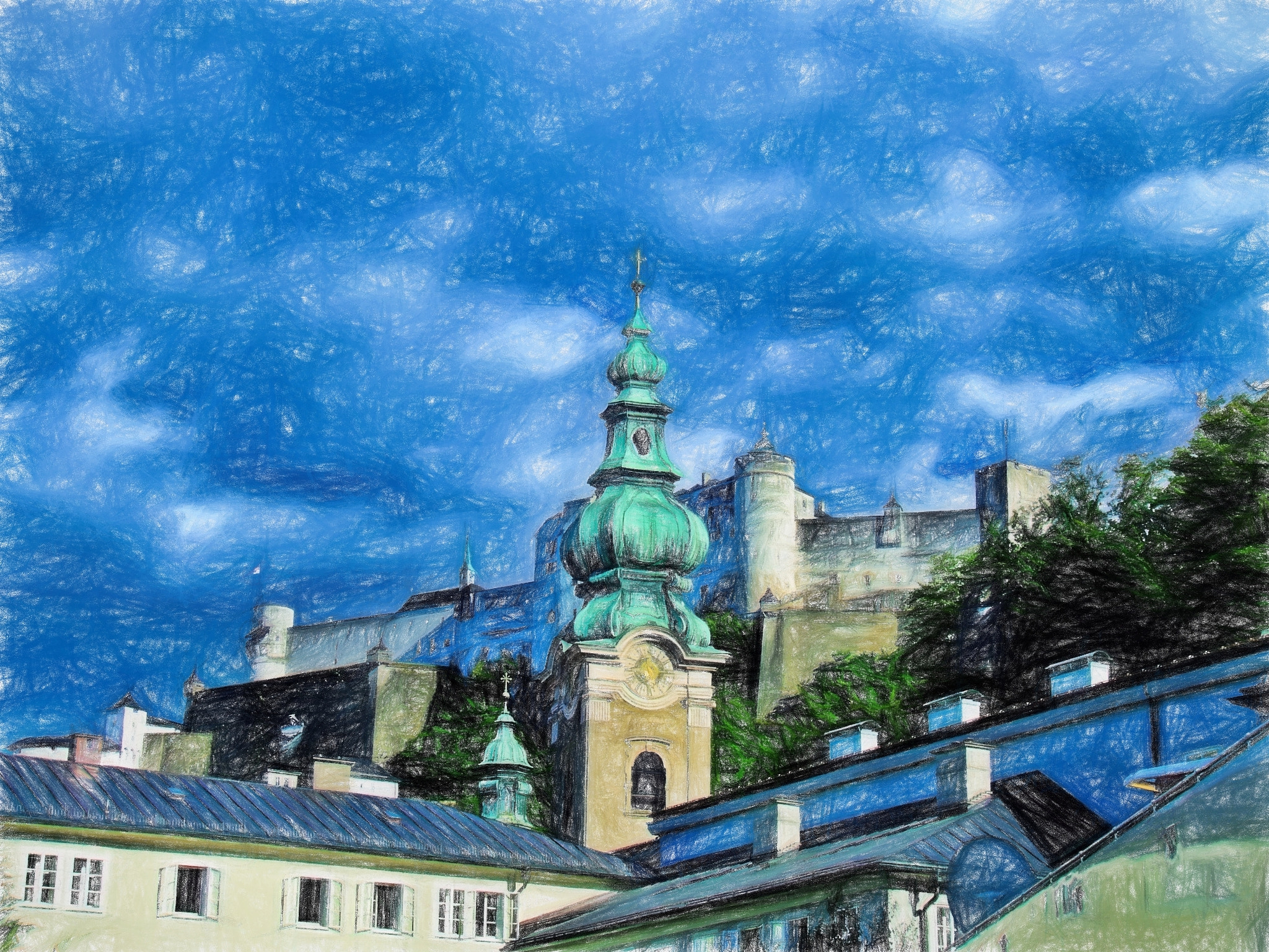 Fujifilm FinePix S5200 sample photo. Painting series: hohensalzburg castle.jpg photography