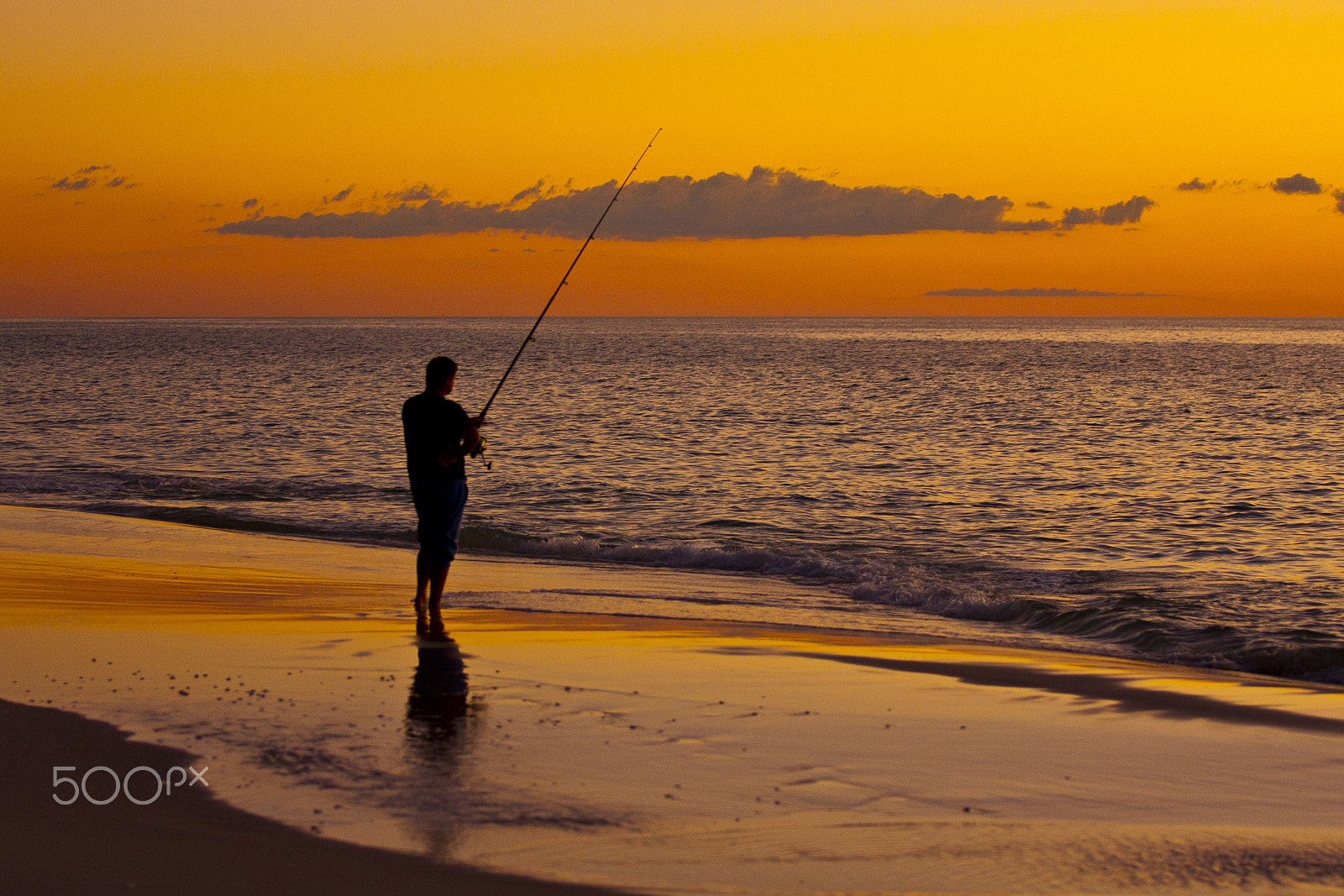 Canon EOS 40D + Canon EF 70-200mm F2.8L USM sample photo. Sunset fishing on fraser island west coast photography