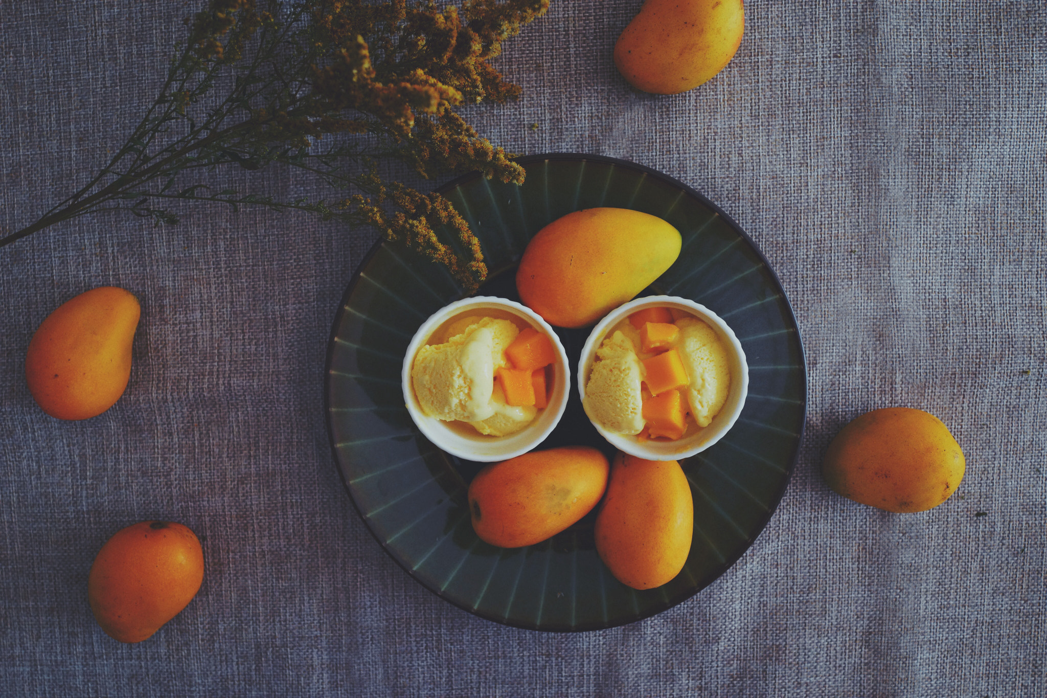 Sony Cyber-shot DSC-RX1R + Sony 35mm F2.0 sample photo. Mango ice cream photography