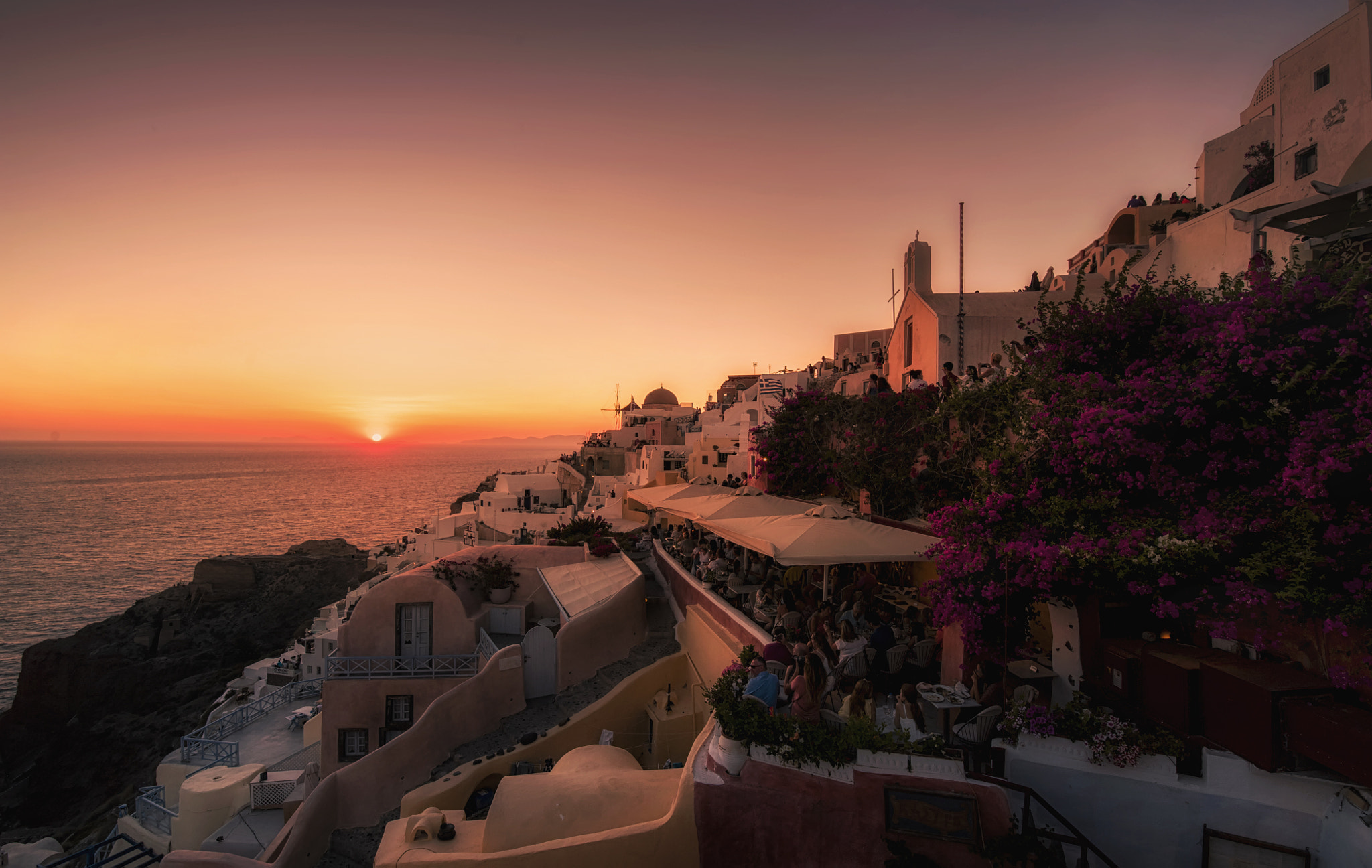 Tamron SP 15-30mm F2.8 Di VC USD sample photo. Sunset in santorini photography