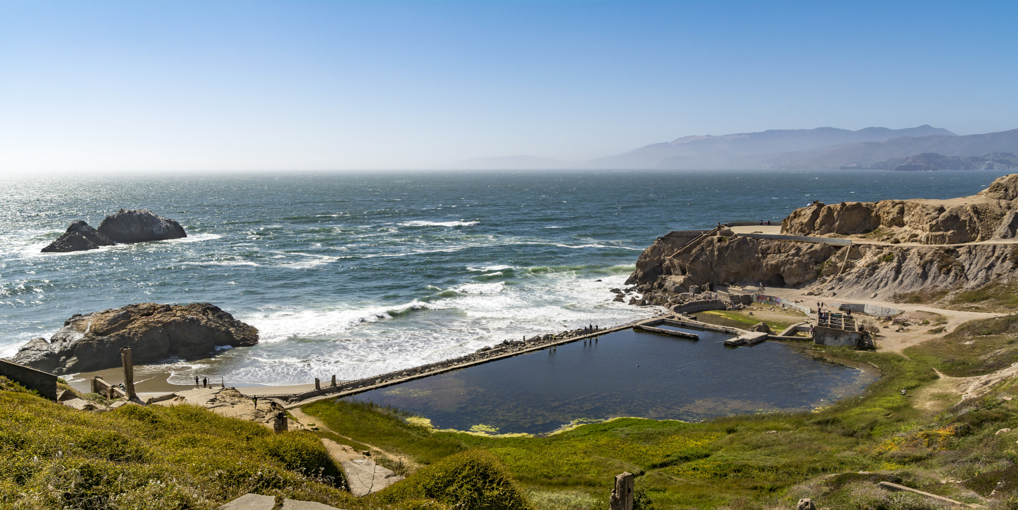 Nikon D7100 + Sigma 28-300mm F3.5-6.3 DG Macro sample photo. Sutro baths photography