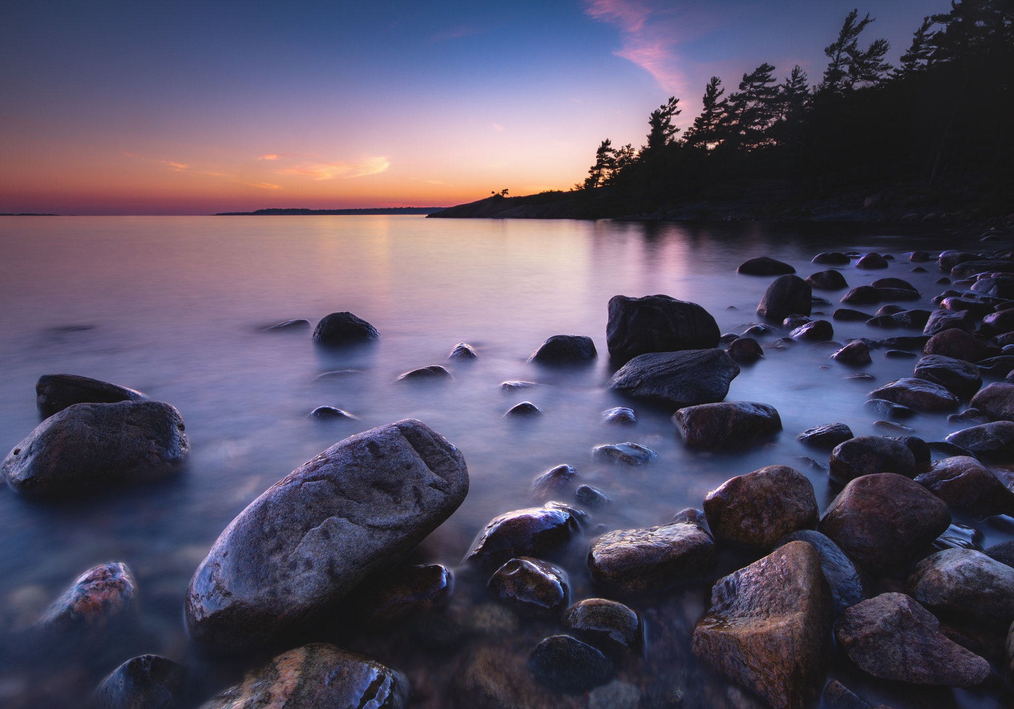 Sony SLT-A77 + Minolta AF 28-80mm F3.5-5.6 II sample photo. Killbear sunset photography