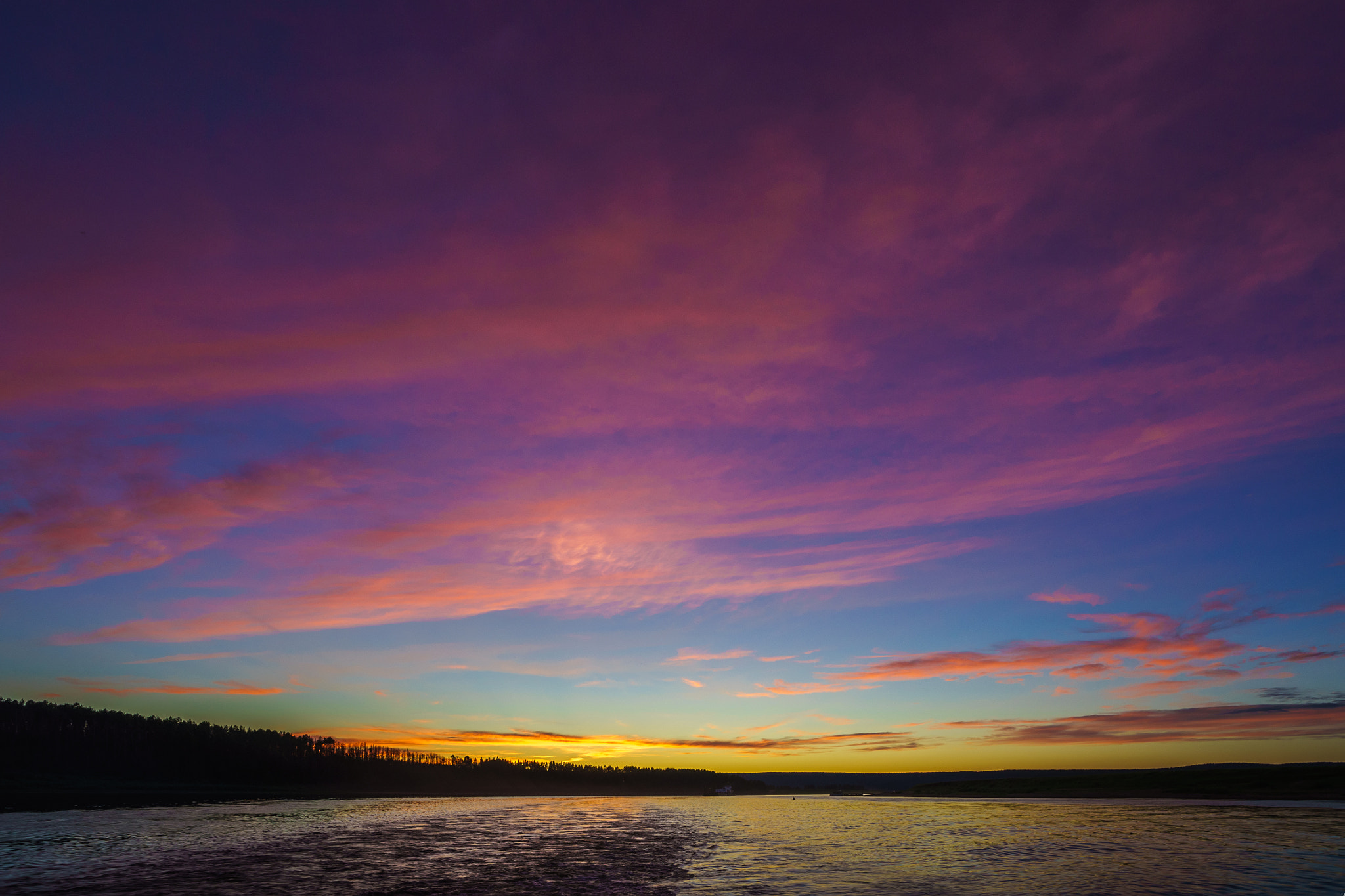 Sony a99 II + Sony Vario-Sonnar T* 16-35mm F2.8 ZA SSM sample photo. Sunset. river lena.  photography