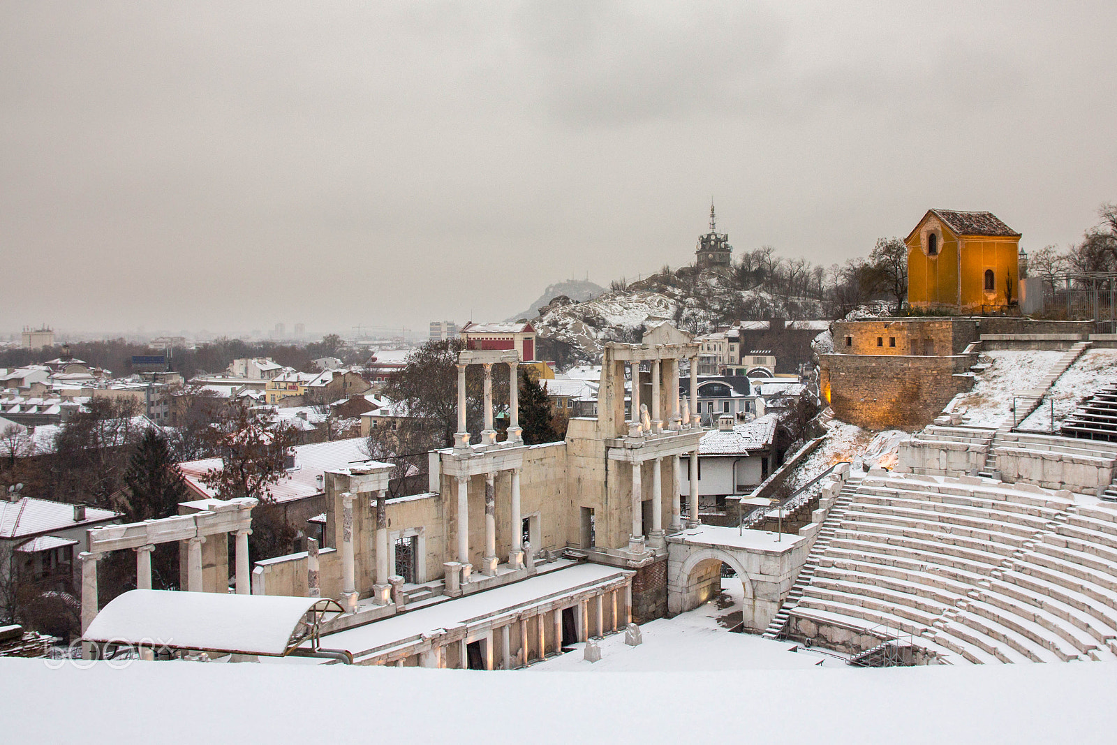 Sigma 17-70mm F2.8-4 DC Macro OS HSM sample photo. Plovdiv's winter dream - antique theatre photography