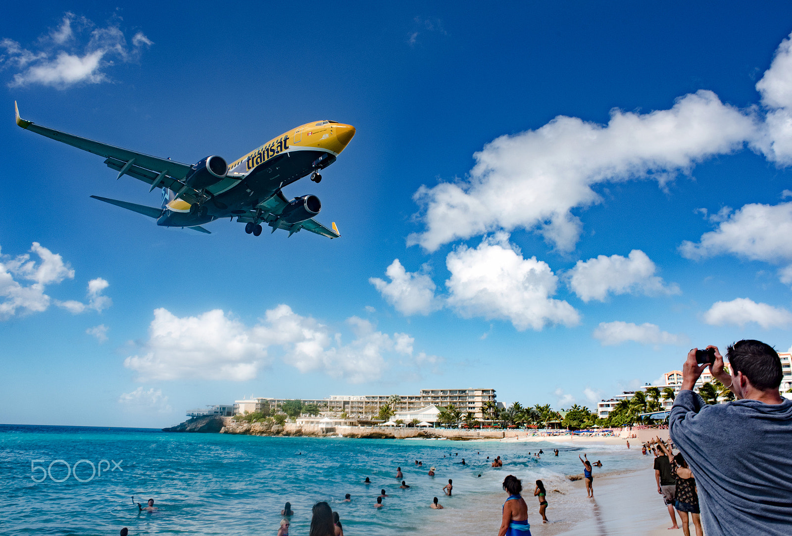 AF Nikkor 24mm f/2.8 sample photo. Maho beach on st. maarten photography