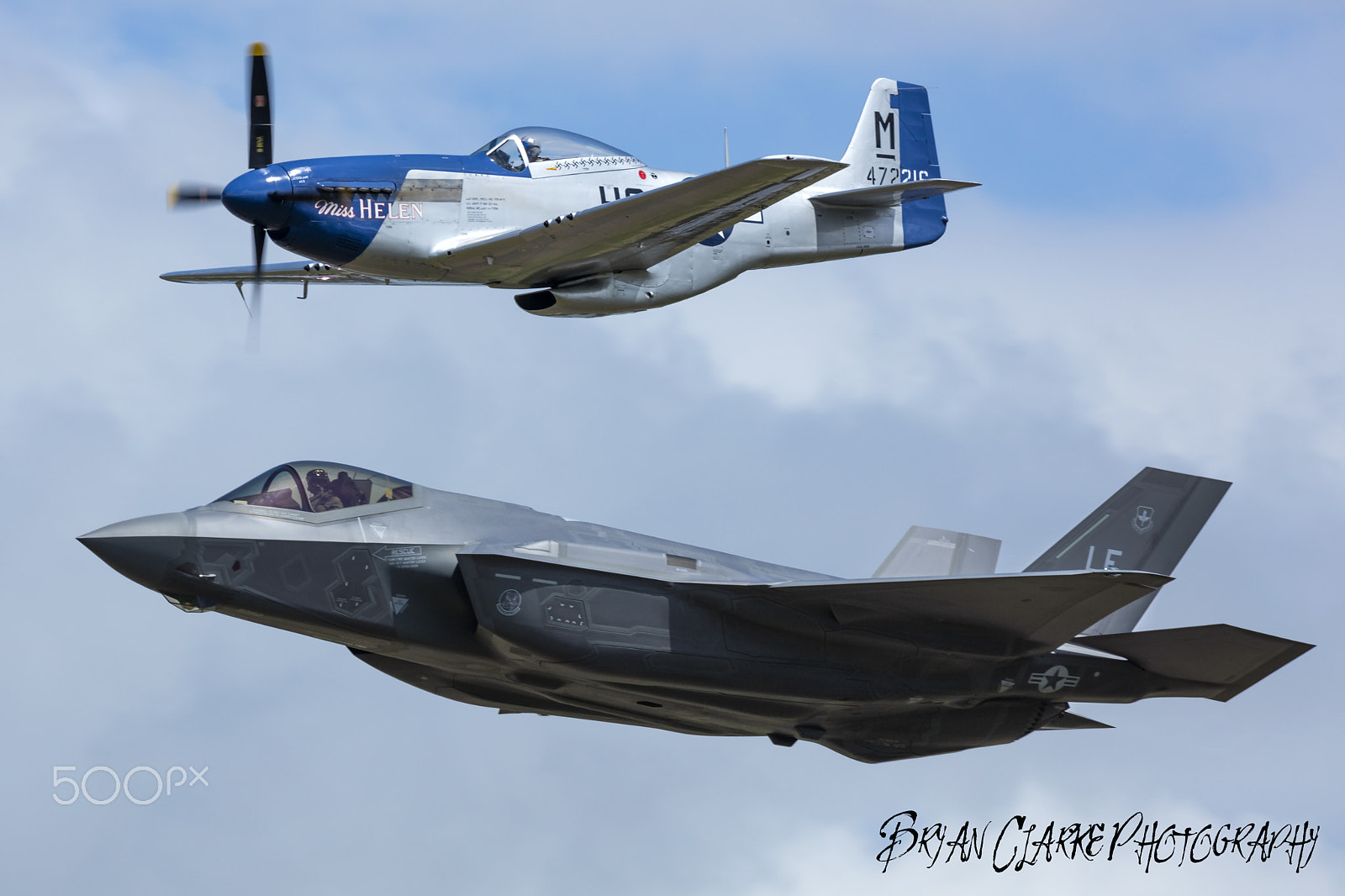 Canon EOS 5DS R + Canon EF 600mm F4L IS II USM sample photo. F35 and p51 mustang heritage flight photography