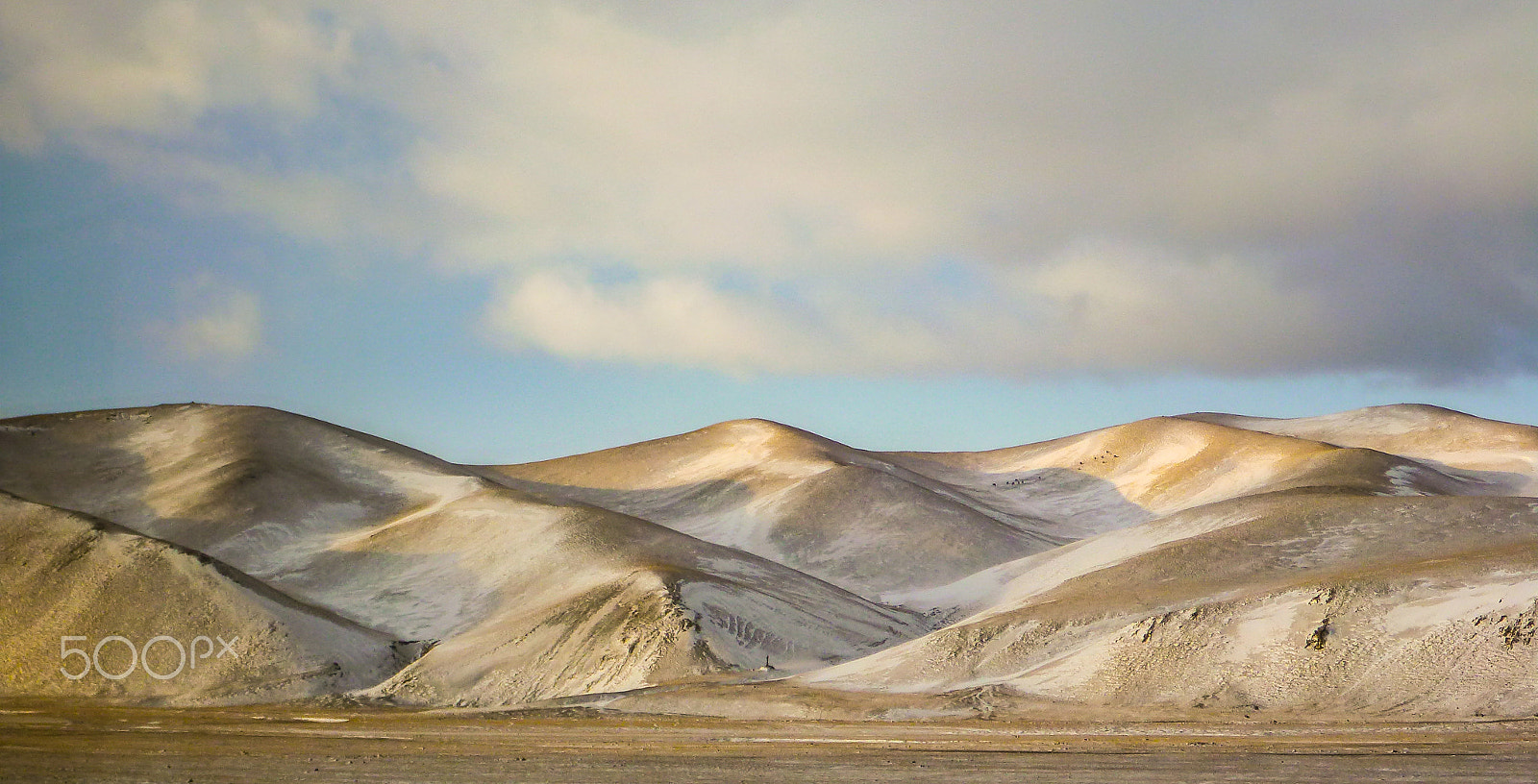 Panasonic DMC-FT4 sample photo. Mongolian landscape with fresh snow photography