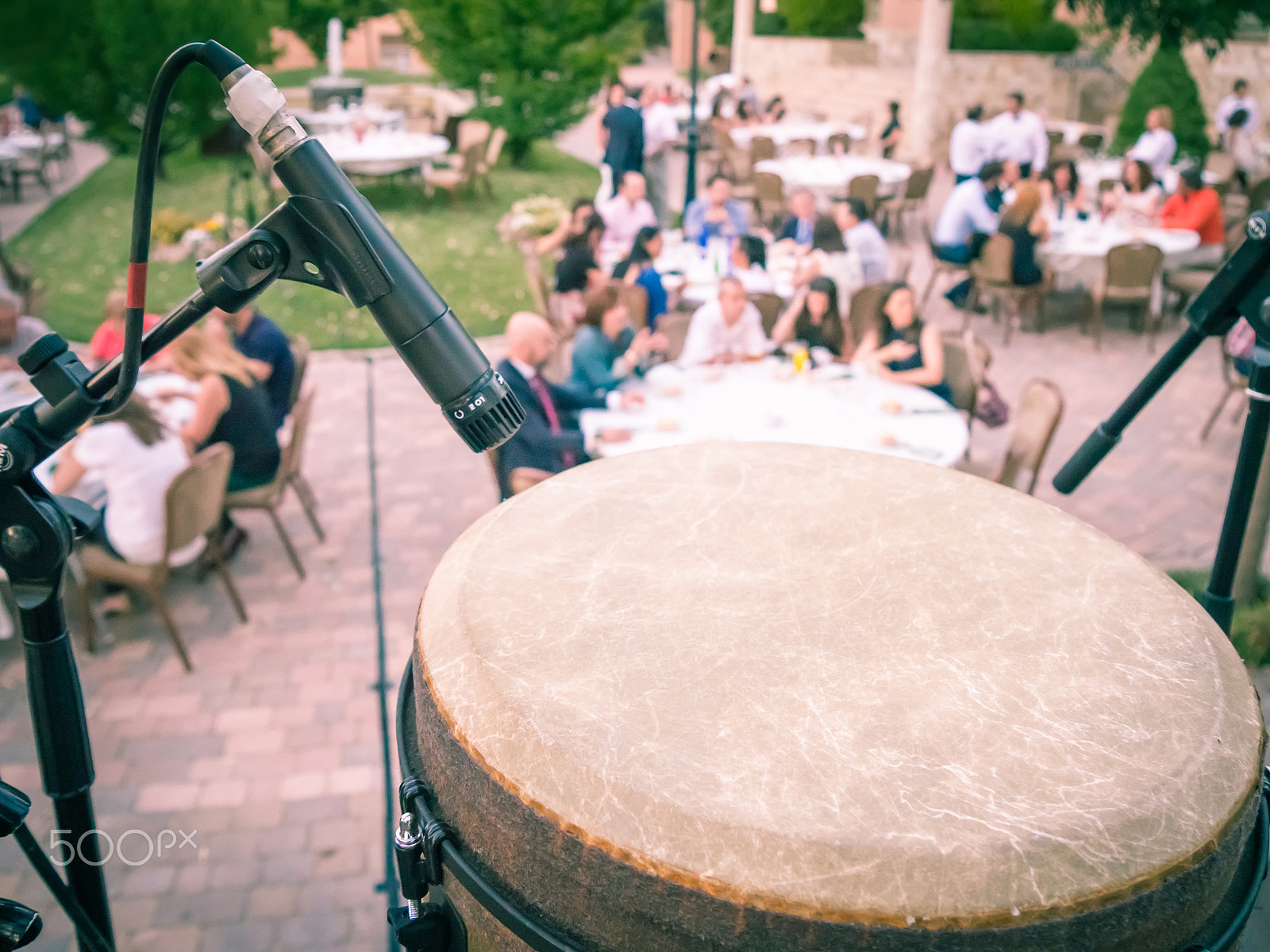 Panasonic Lumix DMC-GH3 sample photo. Diners from percussion on the stage photography