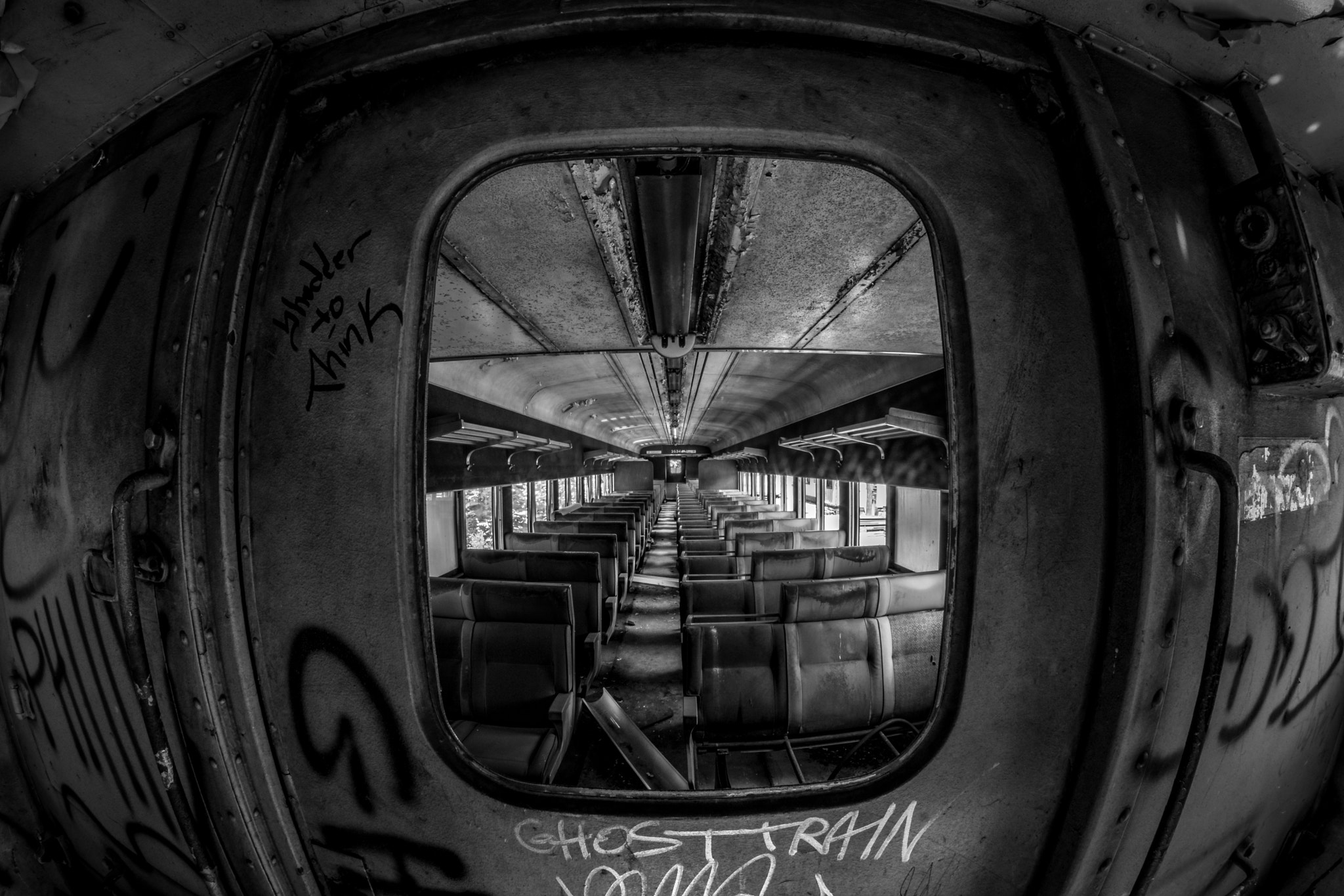 Nikon D3300 + Samyang 8mm F3.5 Aspherical IF MC Fisheye sample photo. Ghost train photography