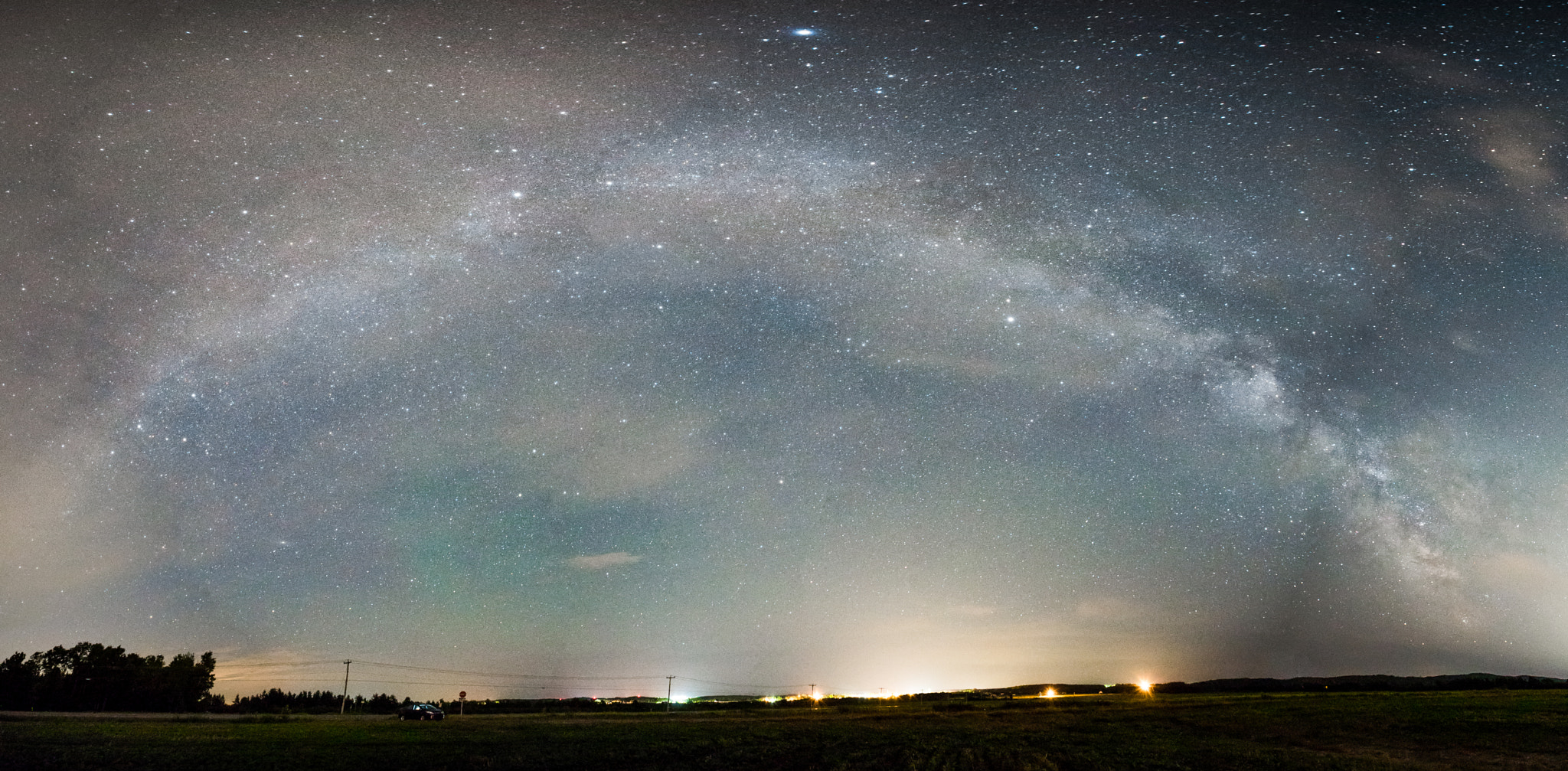 Tamron 18-270mm F3.5-6.3 Di II PZD sample photo. Milky way over the village photography