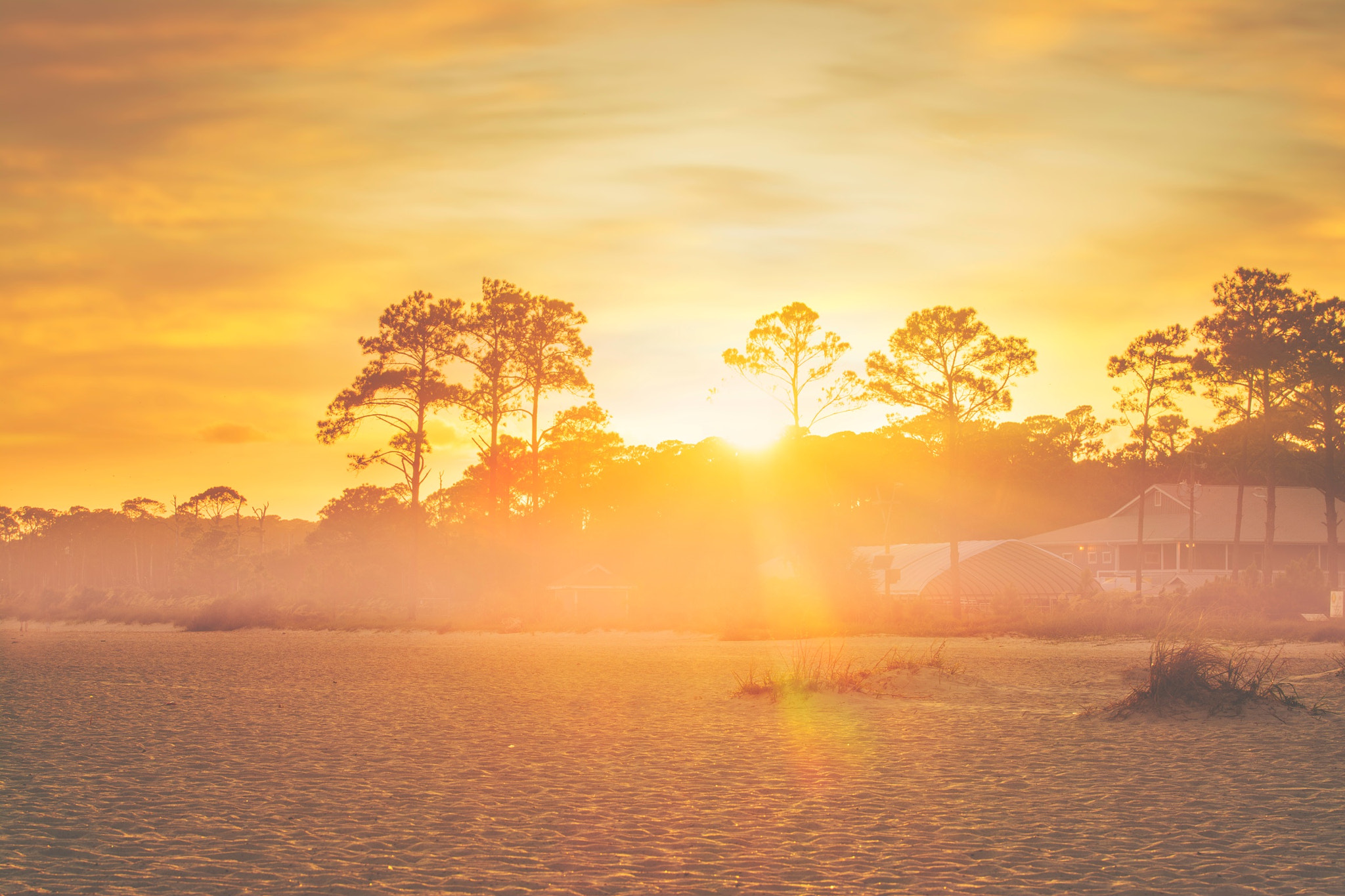 Nikon AF-S Nikkor 70-200mm F2.8G ED VR II sample photo. Sunset on dauphin island, al photography