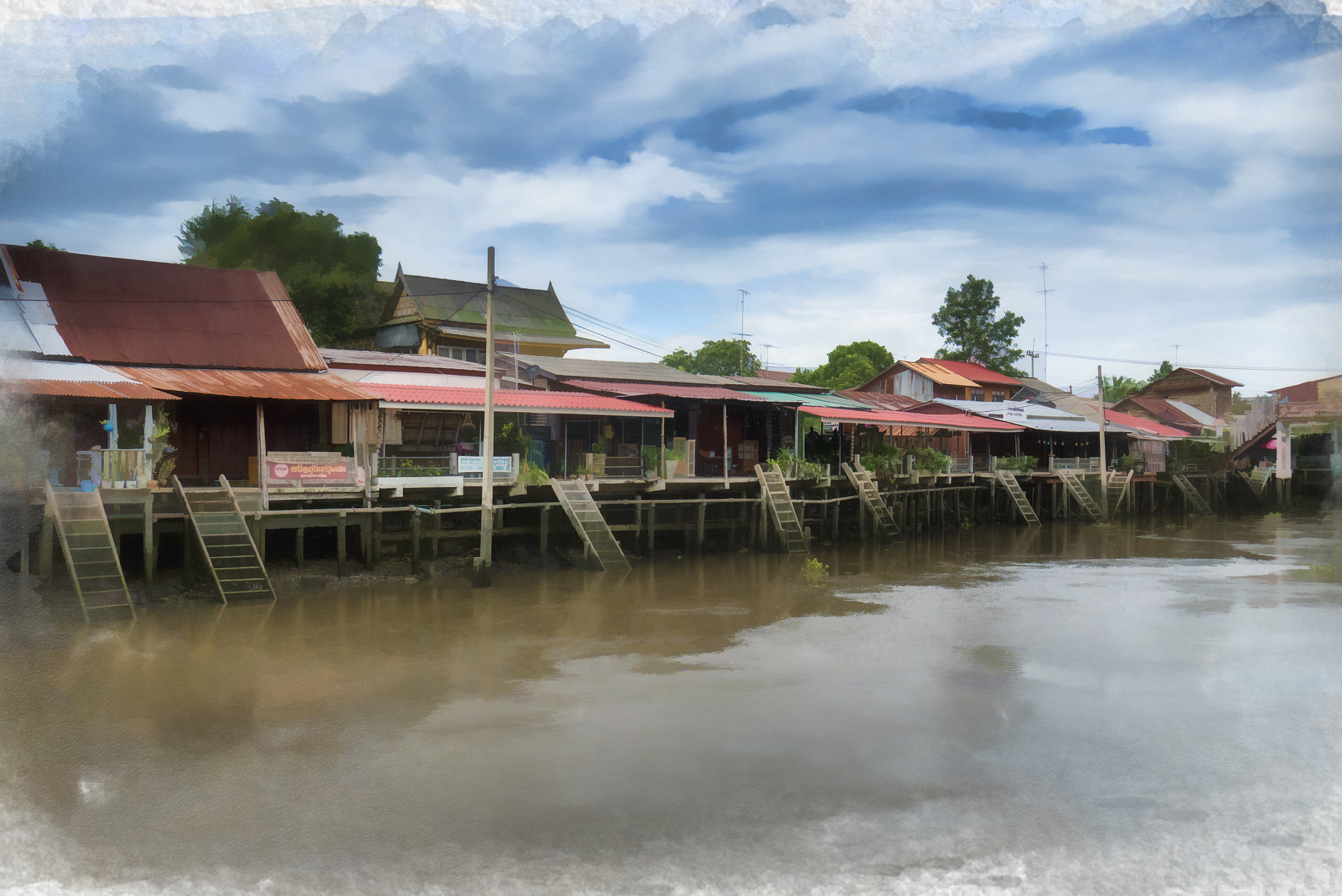 Panasonic Lumix DMC-GX85 (Lumix DMC-GX80 / Lumix DMC-GX7 Mark II) sample photo. Watercolour old house photography