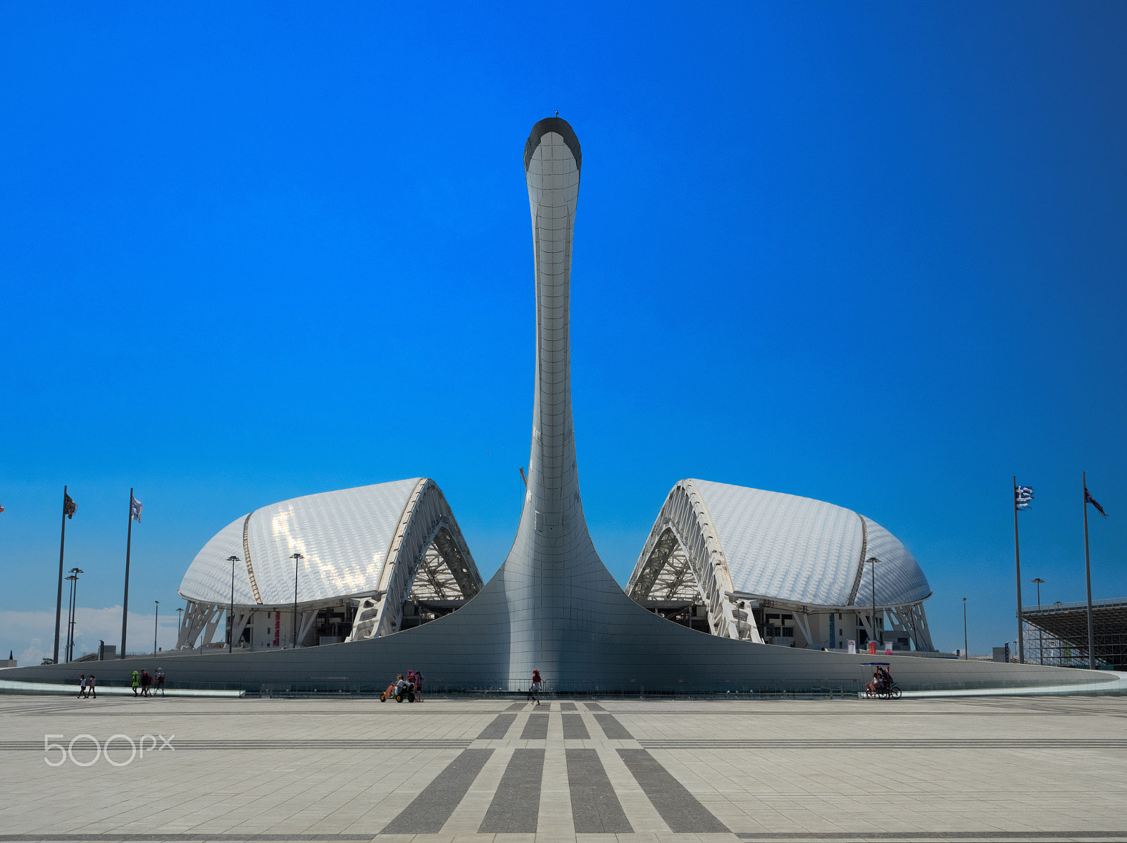 OLYMPUS M.12-50mm F3.5-6.3 sample photo. The olympic torch & stadion fisht photography