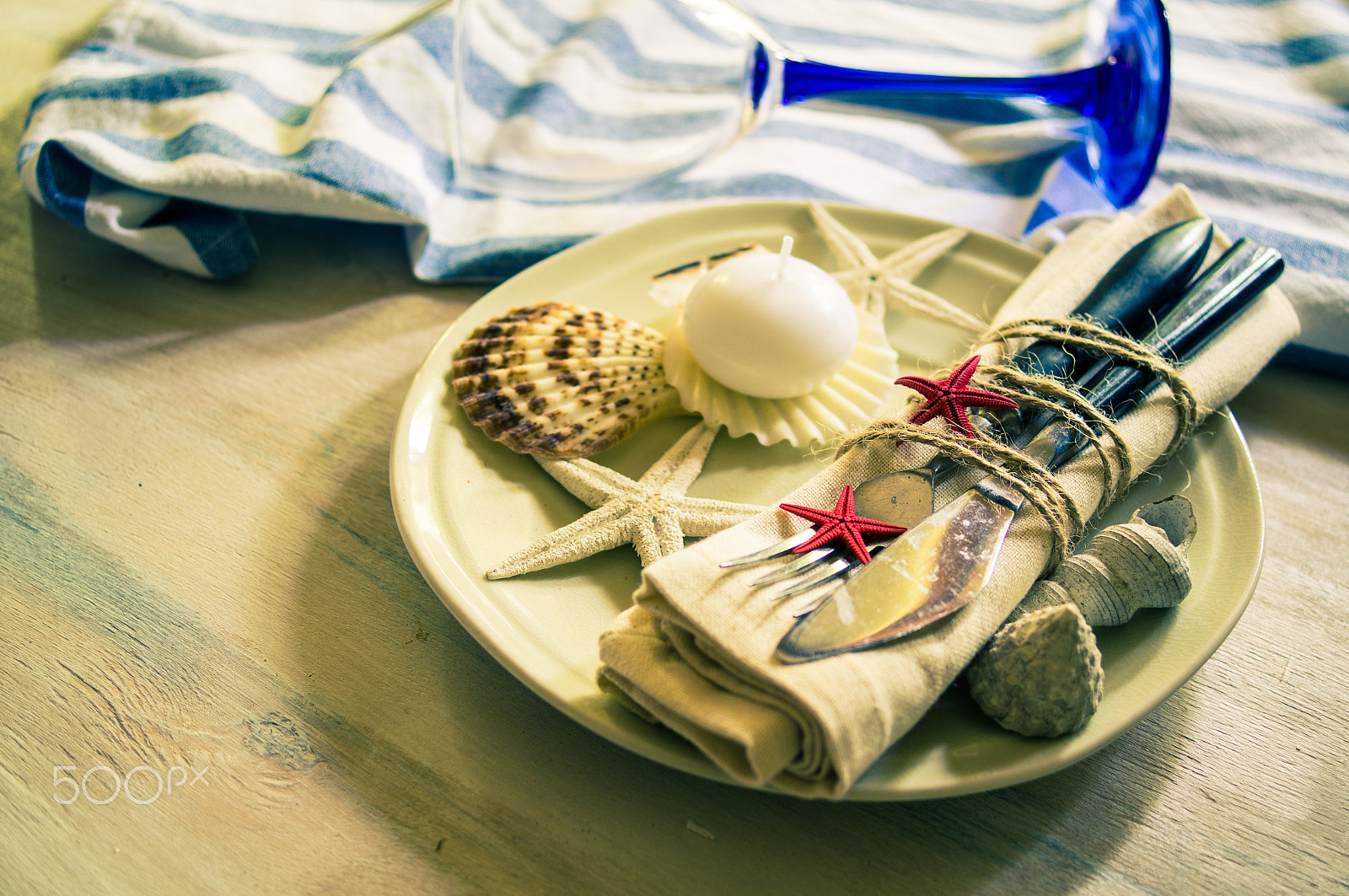 Sony SLT-A55 (SLT-A55V) + Sony DT 30mm F2.8 Macro SAM sample photo. Rustic marine table setting photography