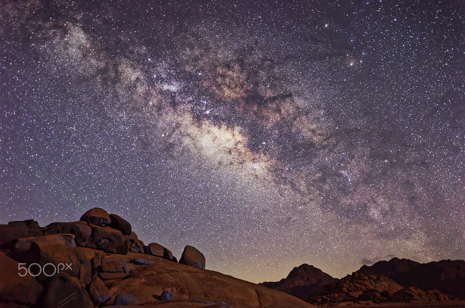 Nikon D3200 + Sigma 18-35mm F1.8 DC HSM Art sample photo. Milky way and the colored mountain photography