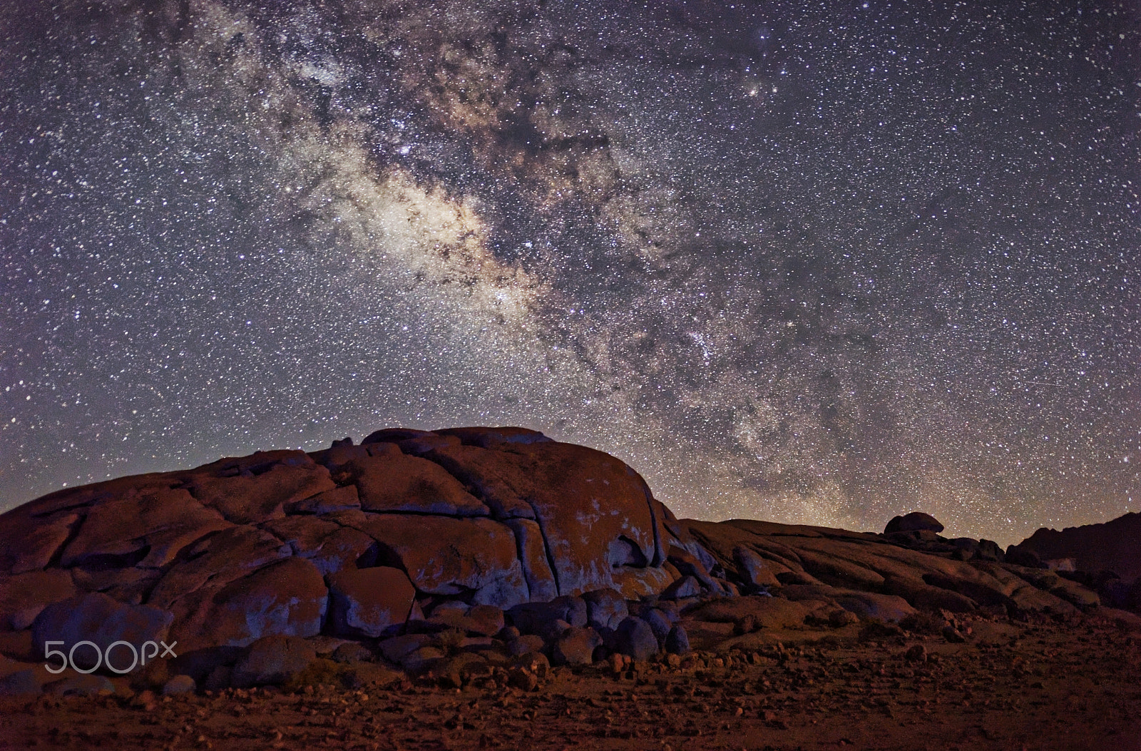 Nikon D3200 + Sigma 18-35mm F1.8 DC HSM Art sample photo. Milky way and the colored mountain photography