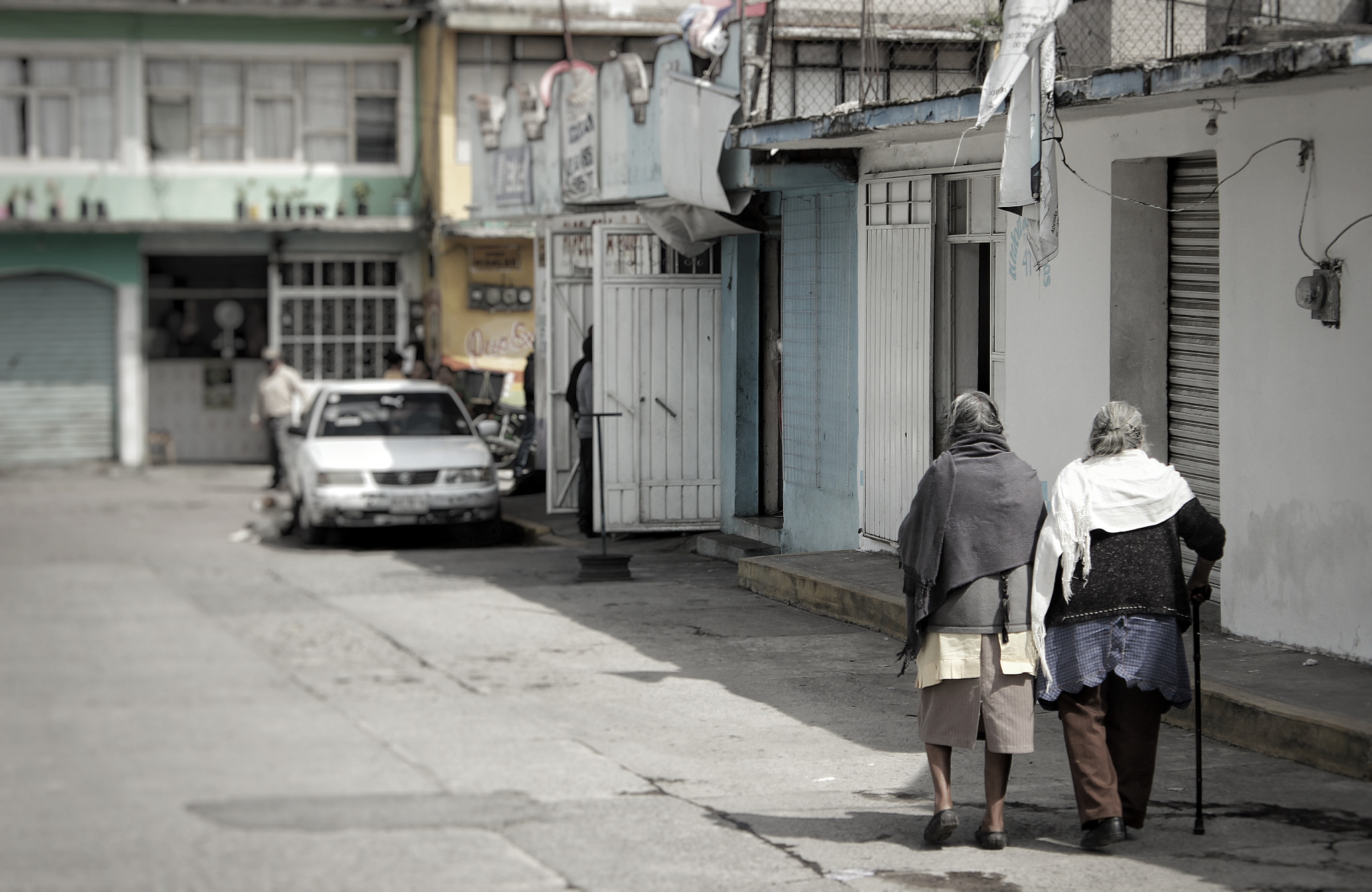 Canon EF-S 18-55mm F3.5-5.6 IS II sample photo. Two old women attending a funeral mass/ san juan tehuixtitlán méxico photography