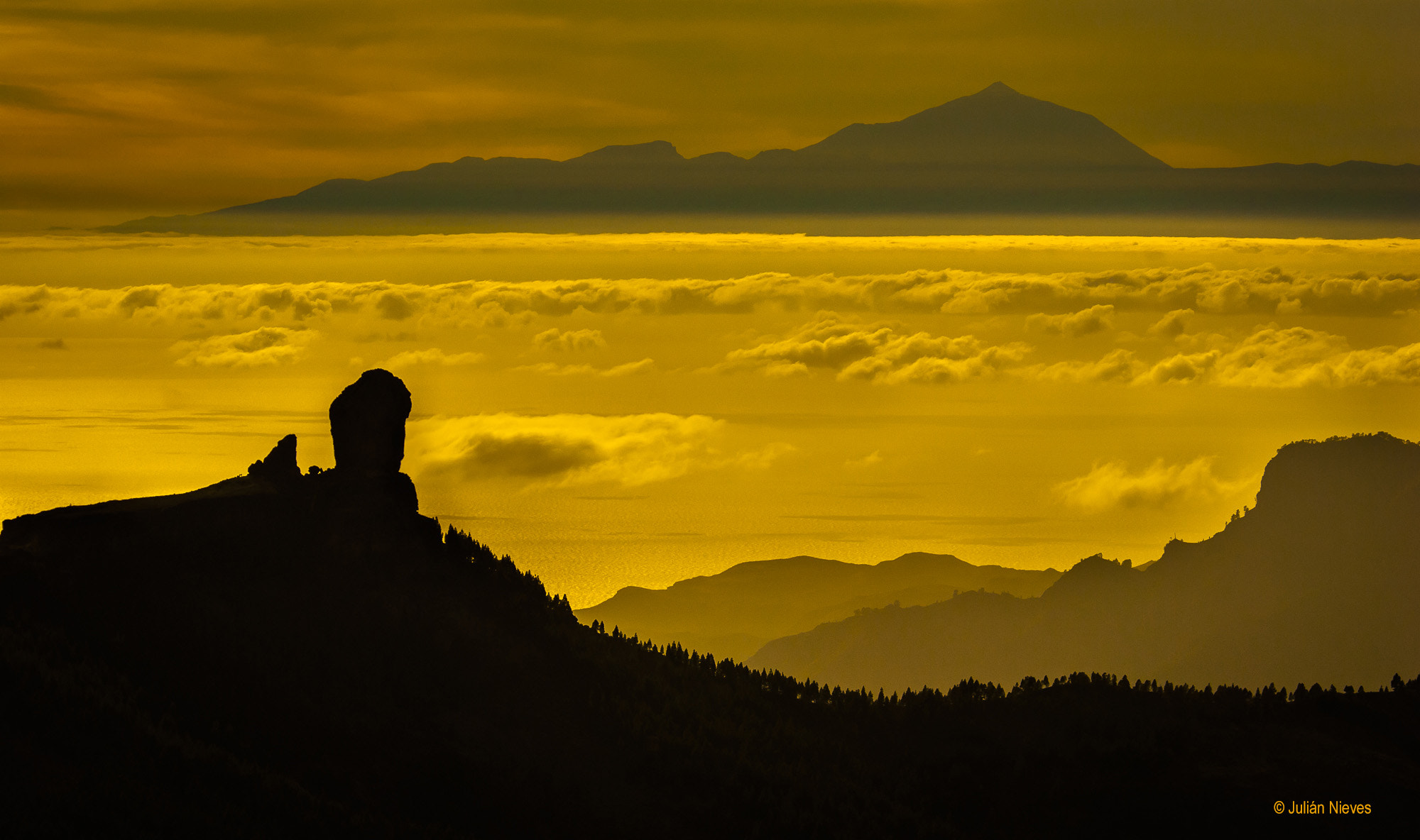 Nikon D200 sample photo. Roque nublo y el teide photography