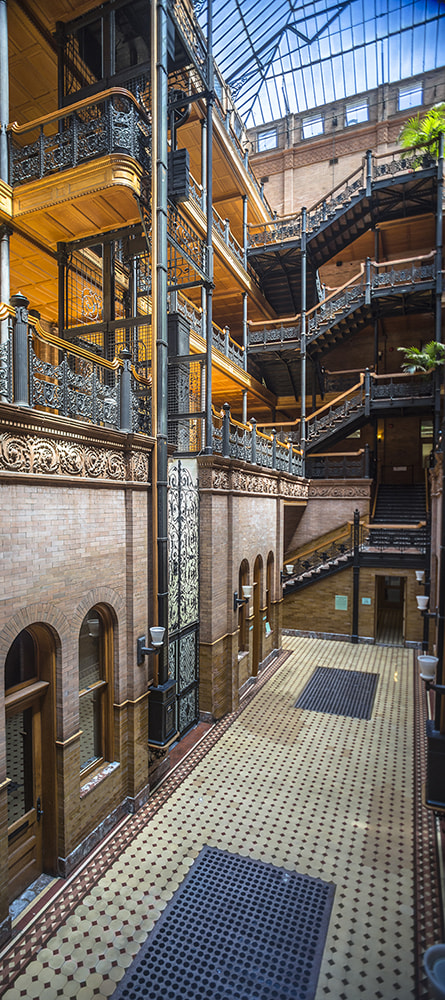 Canon EOS 6D + Canon TS-E 24mm f/3.5L sample photo. Omega images architectural photography ian denkerdtla bradbury building photography