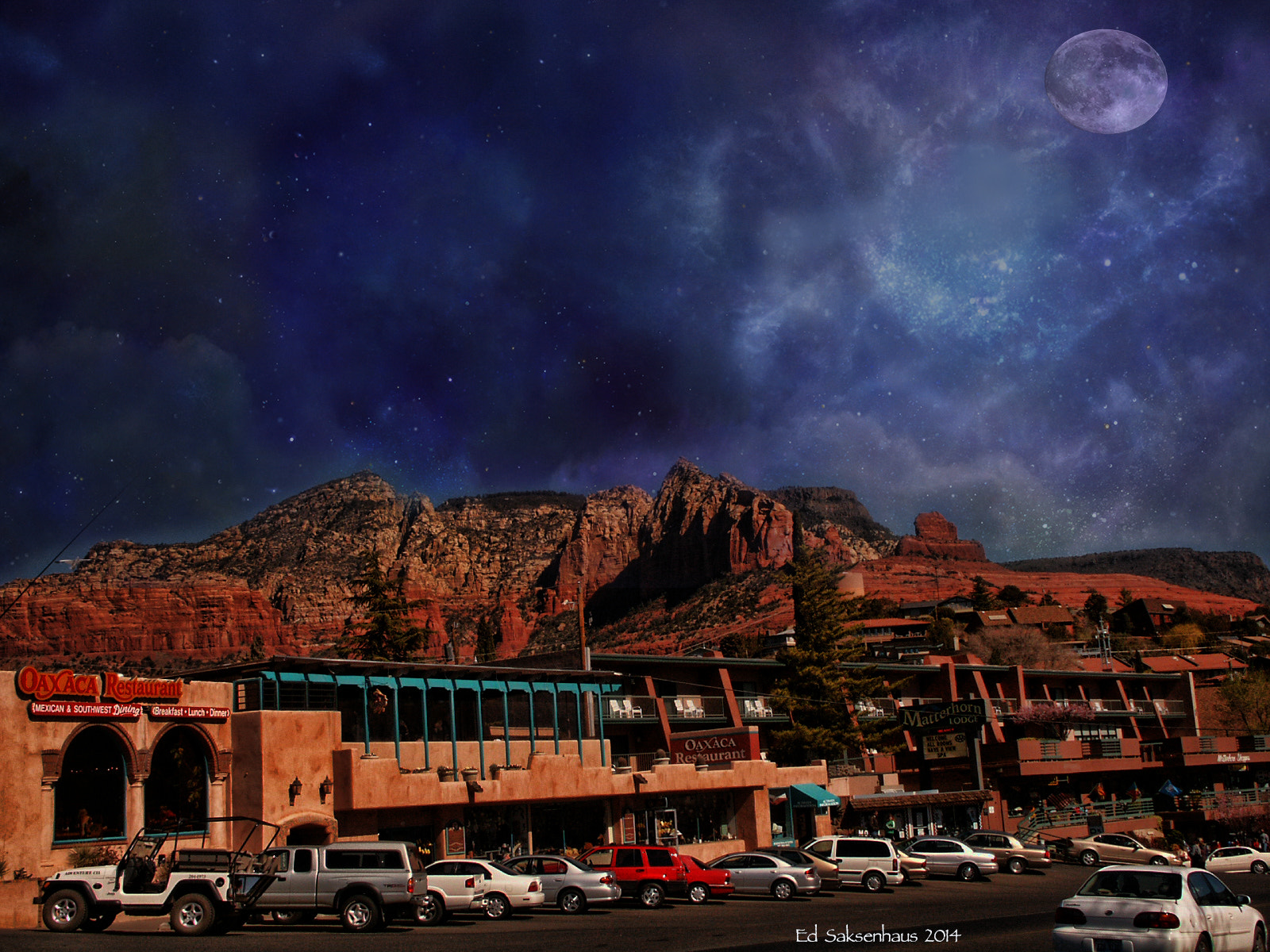KONICA MINOLTA DiMAGE 7 sample photo. Moon over sedona, arizona. photography