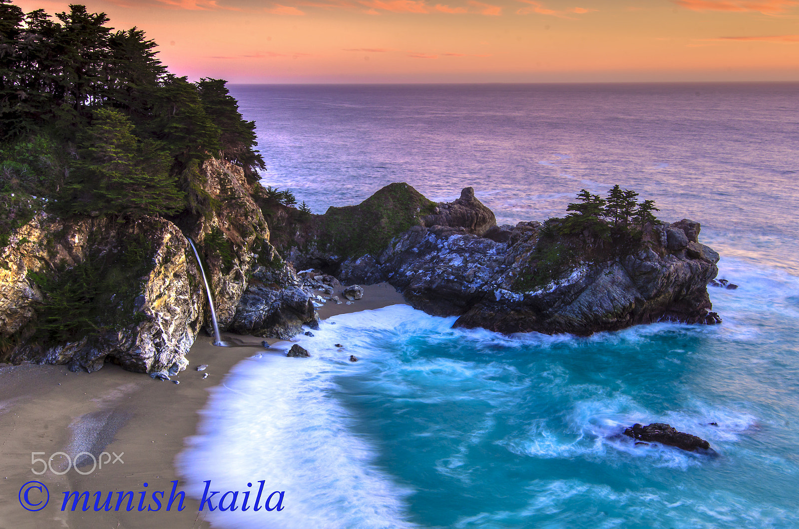 Nikon AF-S Nikkor 16-35mm F4G ED VR sample photo. Mcway falls at sunset photography