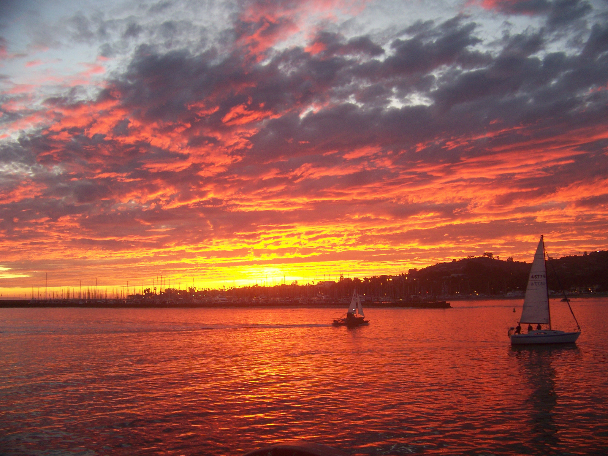 Kodak Z712 IS ZOOM DIGITAL CAMERA sample photo. California sunset photography