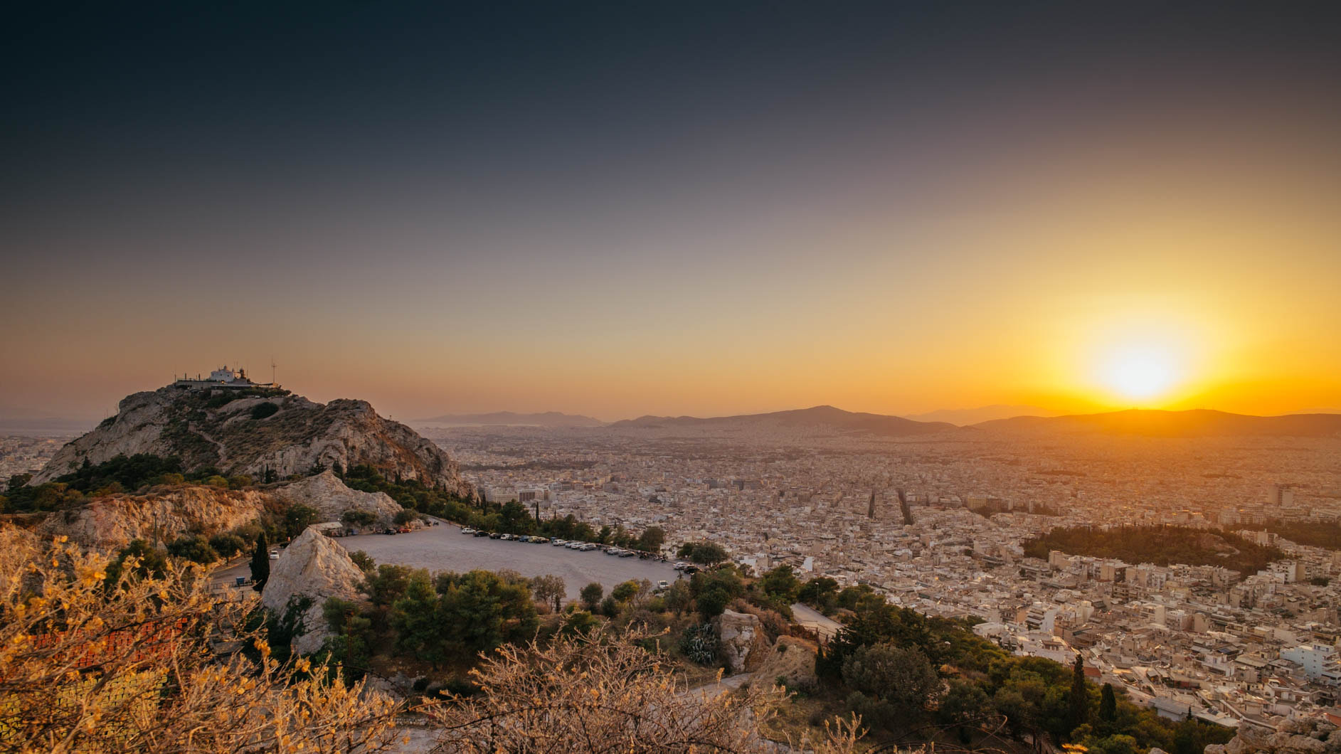 Fujifilm X-Pro1 + ZEISS Touit 12mm F2.8 sample photo. Lycabettus sunset photography