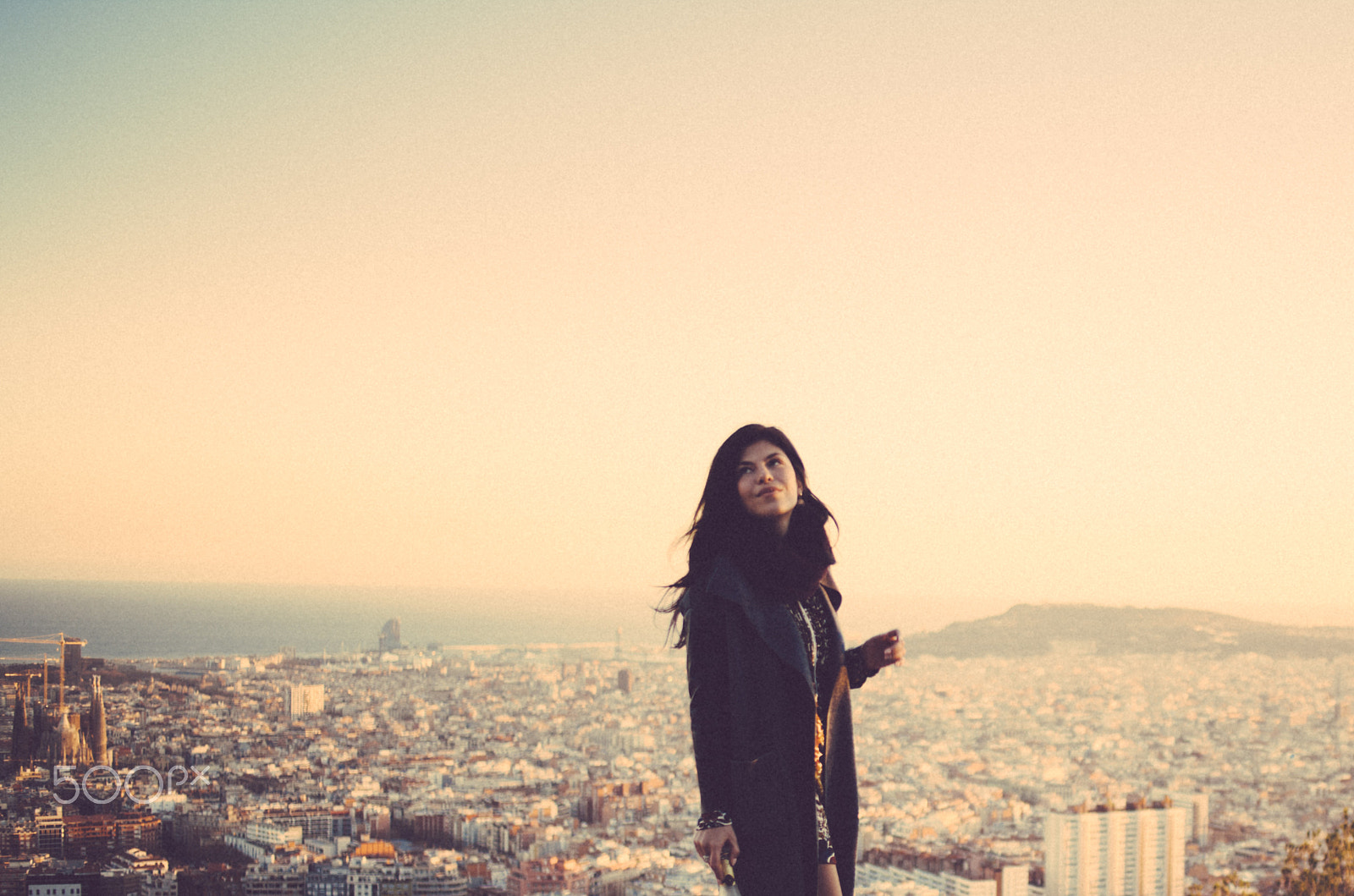 Canon EOS-1Ds Mark II + Canon EF 35mm F2 sample photo. Anna, barcelona. bird view. bunkers carmel photography