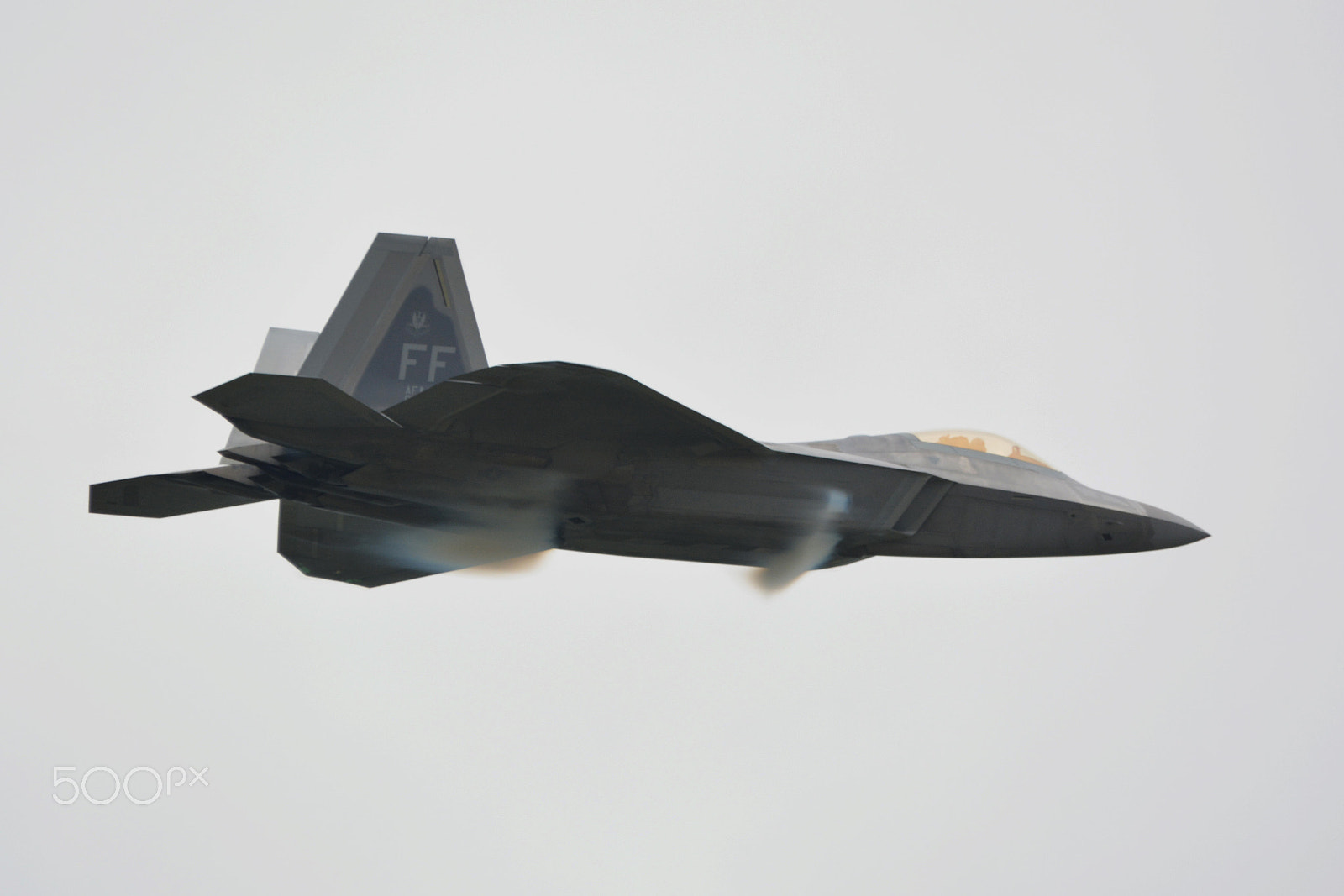 Nikon D5200 + Sigma 150-500mm F5-6.3 DG OS HSM sample photo. Usaf f-22 raptor photography