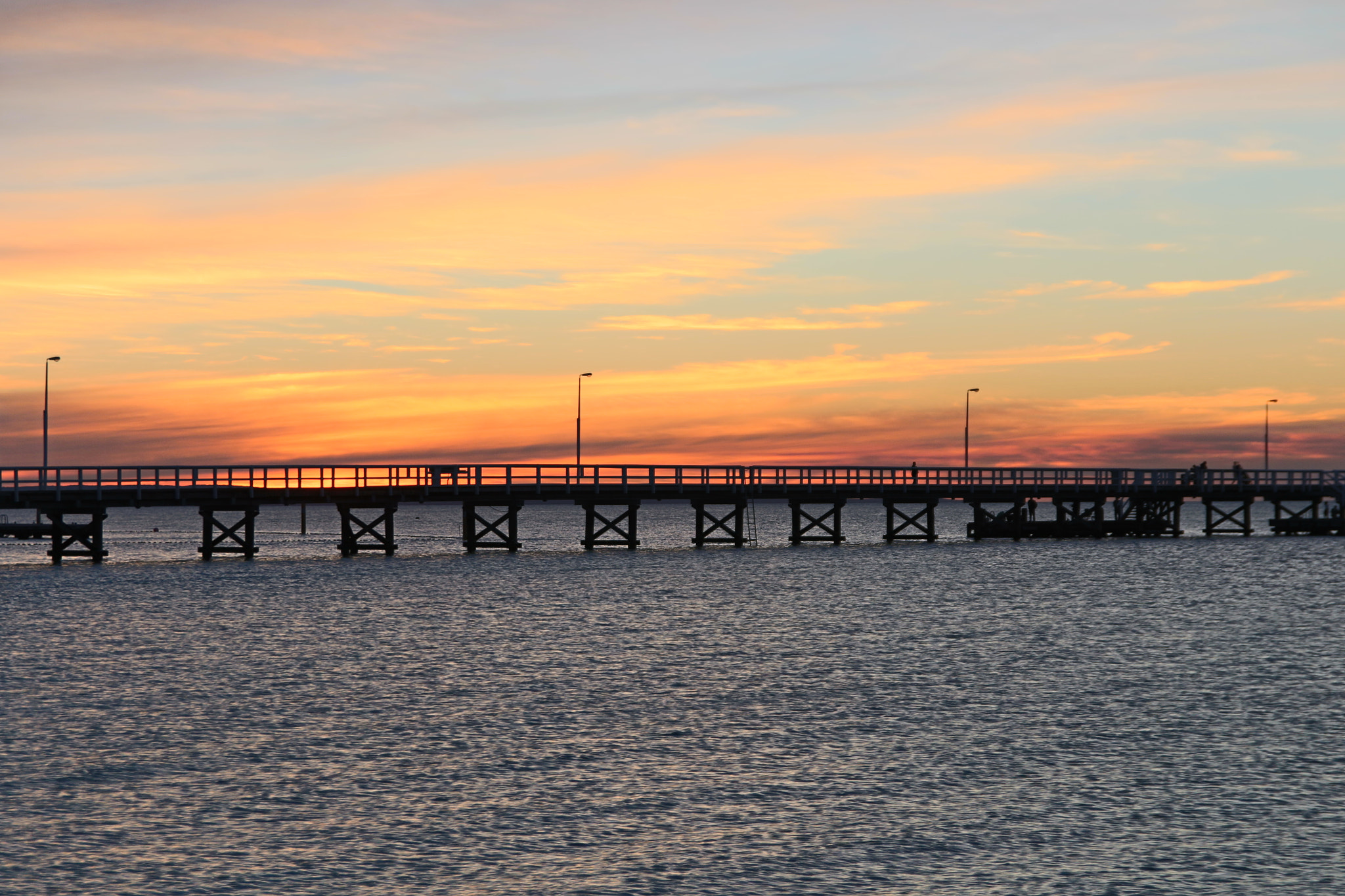 Canon EOS 650D (EOS Rebel T4i / EOS Kiss X6i) + Canon EF-S 17-55mm F2.8 IS USM sample photo. Busselton jetty at sunset, western australia photography