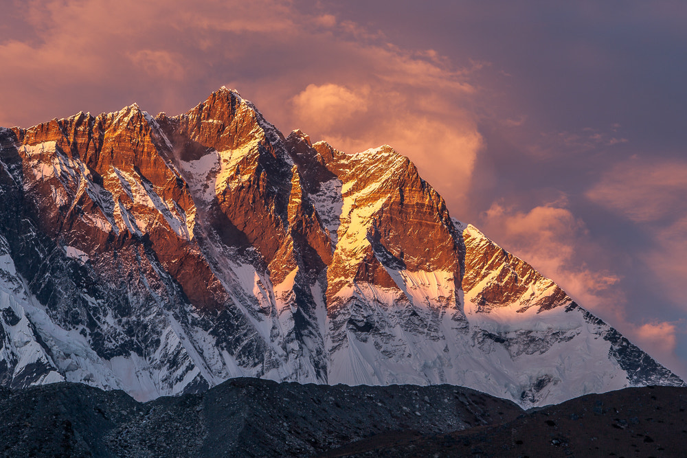 Mt. Lhotse south face in fire by Eugene on 500px.com