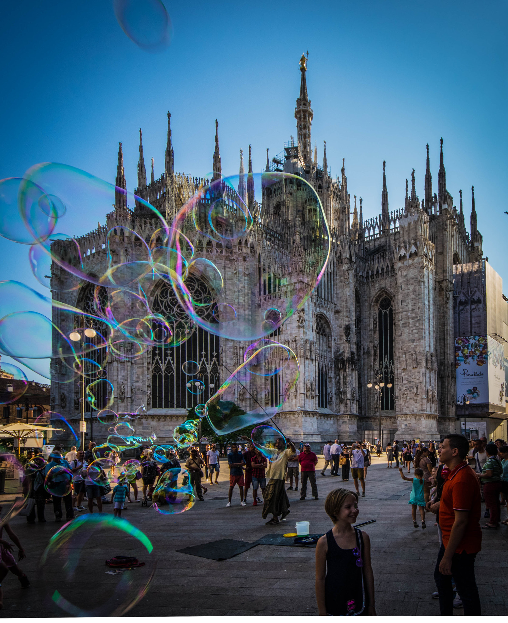 Pentax K-3 sample photo. Bubbles and duomo photography