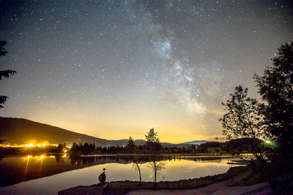 Soligor 19-35mm F3.5-4.5 sample photo. Milky way over the lake photography