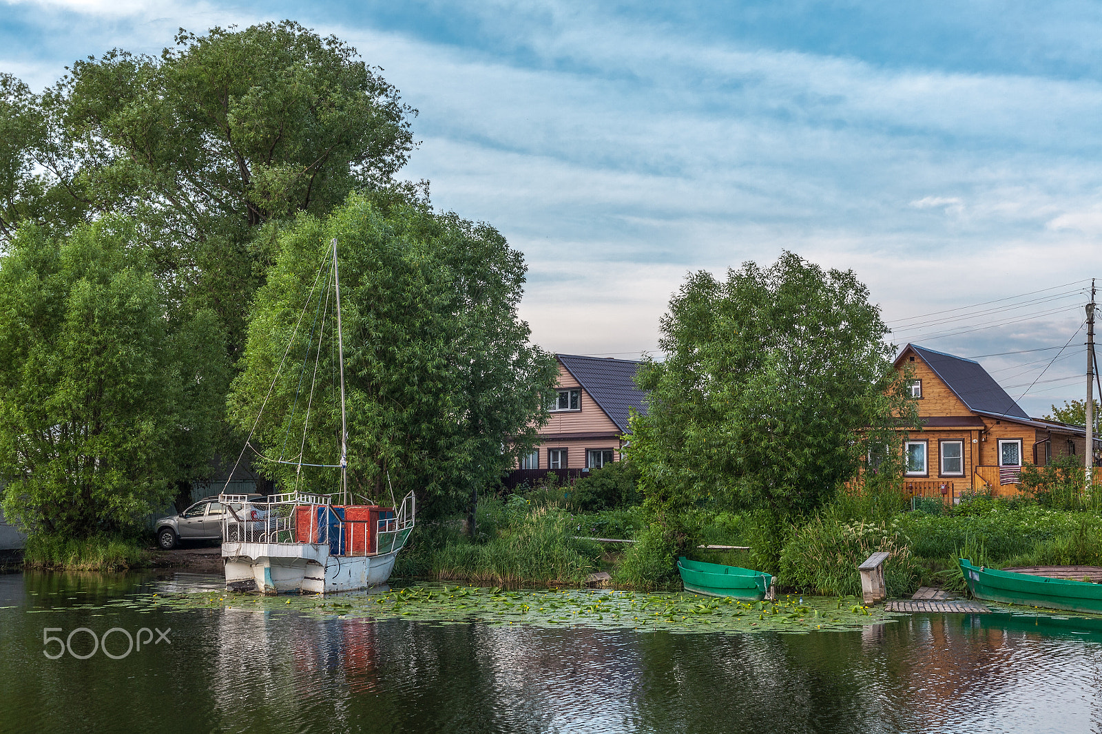 Canon EOS 5D + Canon EF 50mm F1.8 II sample photo. Summer evening on the river bank photography