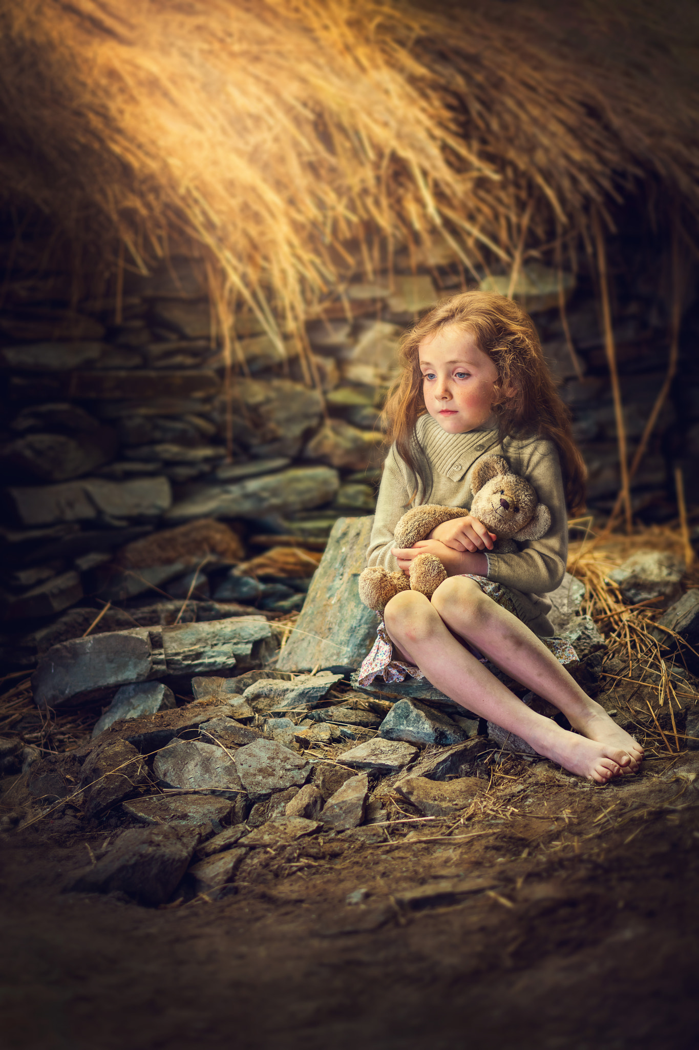 Canon EF 85mm F1.8 USM sample photo. Thinking with teddy photography
