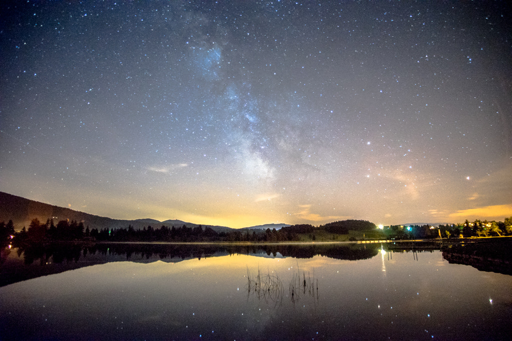 Soligor 19-35mm F3.5-4.5 sample photo. Milky way over the lake  photography