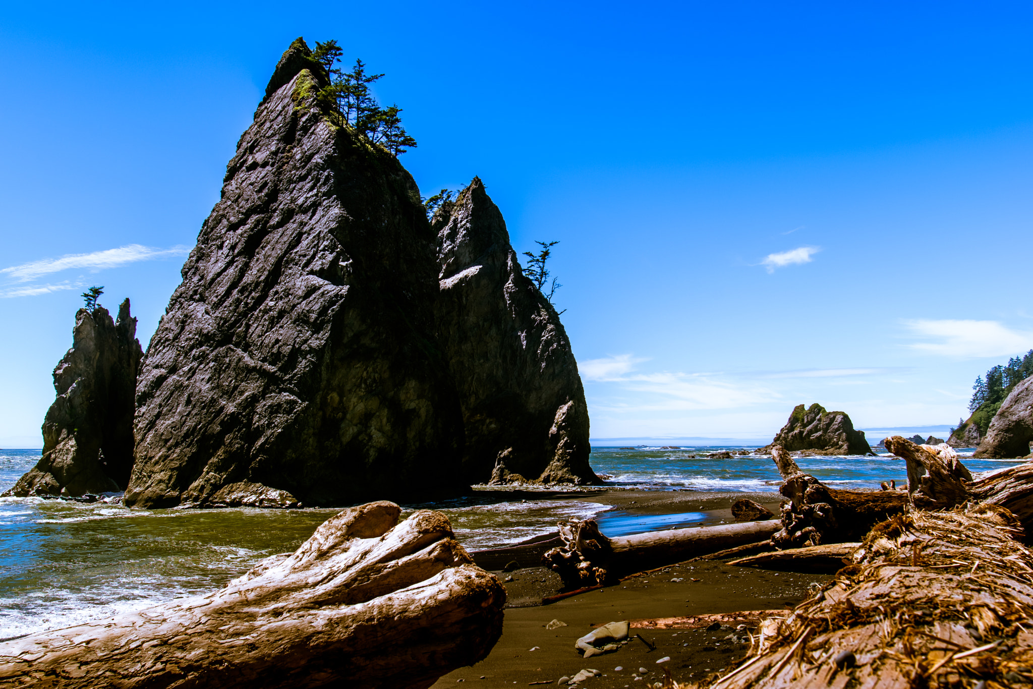 Nikon D5500 + Nikon AF-S Nikkor 20mm F1.8G ED sample photo. La push trees on rocks photography