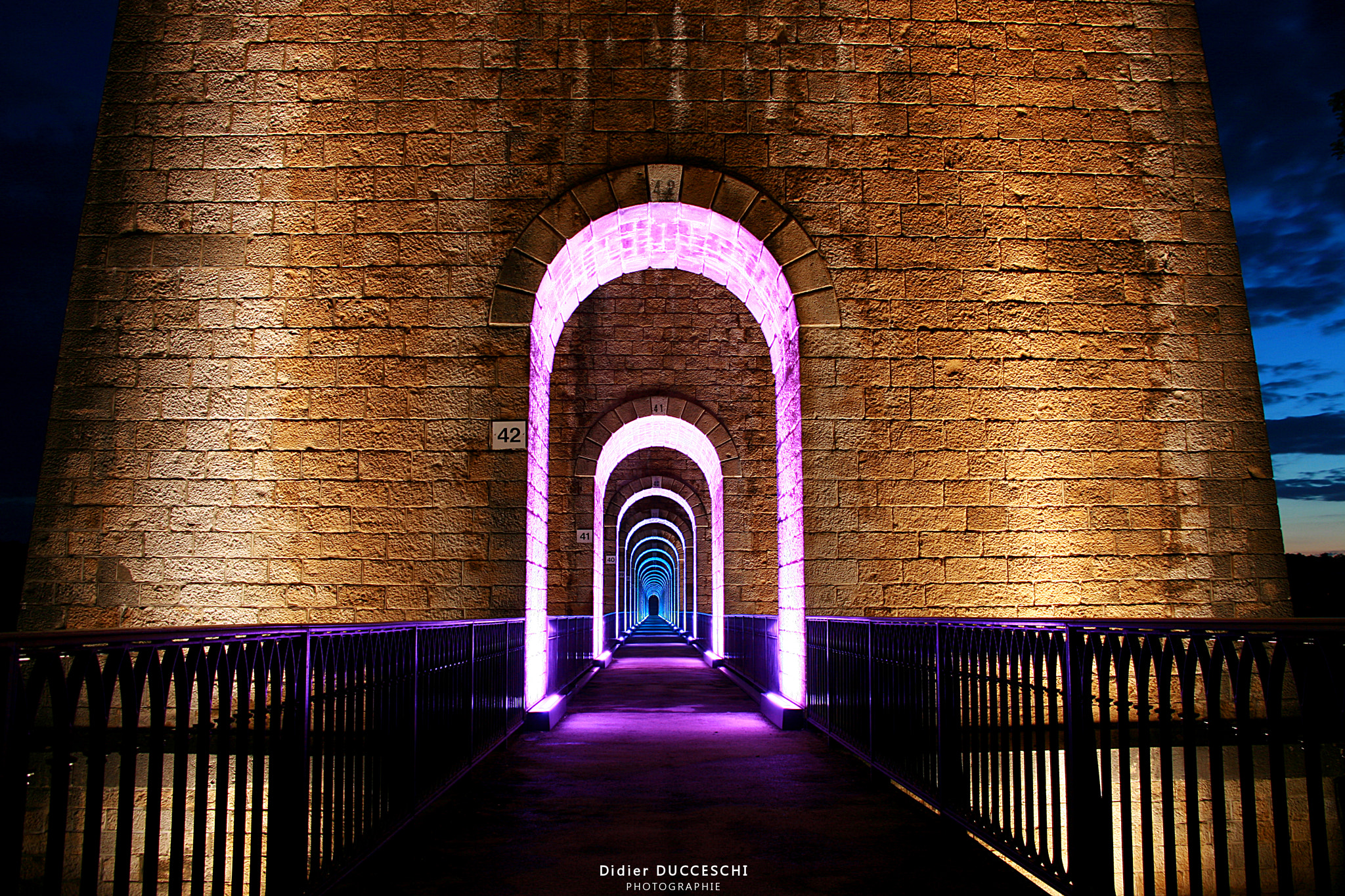 Sigma 18-50mm f/3.5-5.6 DC sample photo. Chaumont (france) - the viaduct by night photography