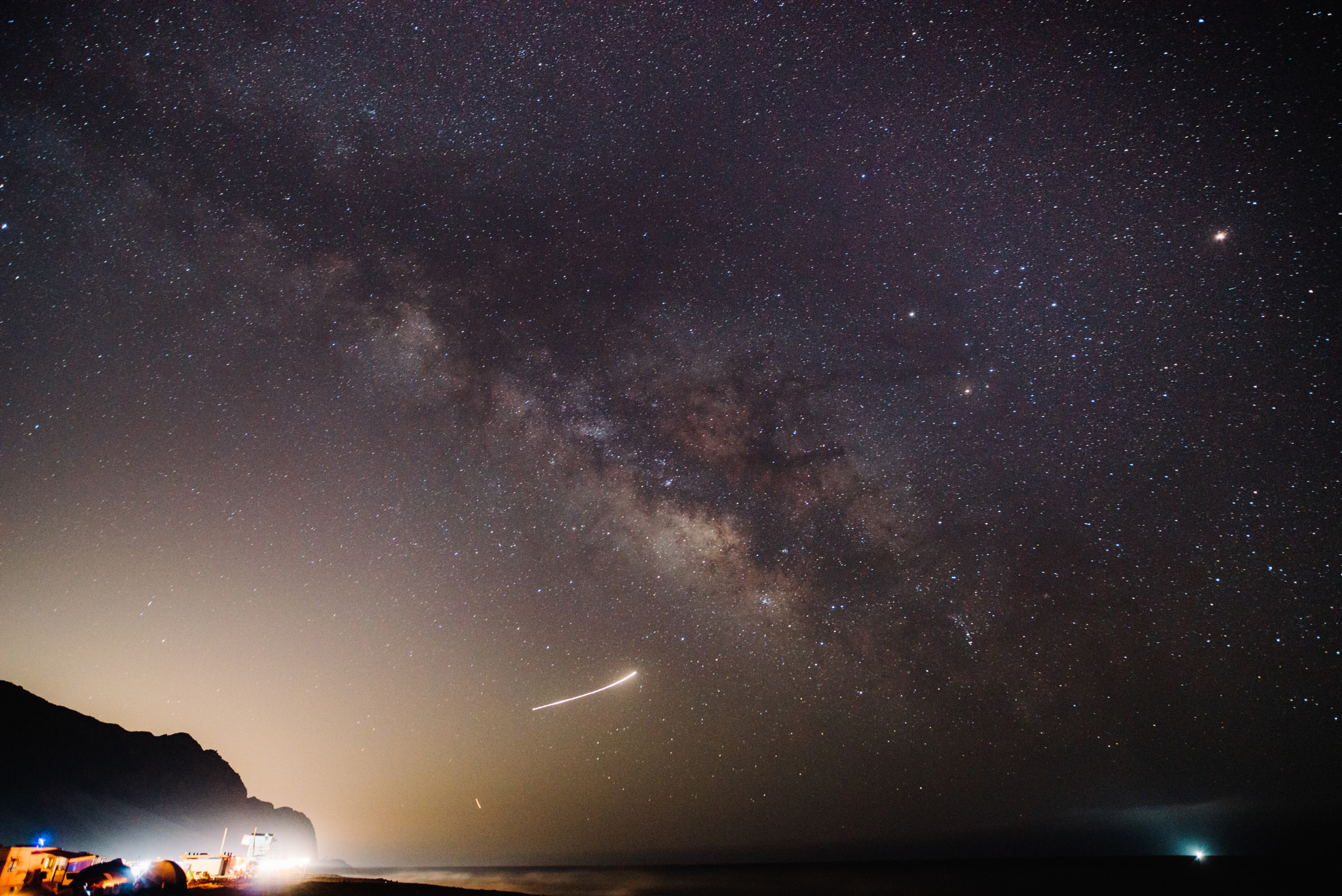 Nikon D800 + ZEISS Distagon T* 21mm F2.8 sample photo. Point mugu beach - milky way - 4th of july photography