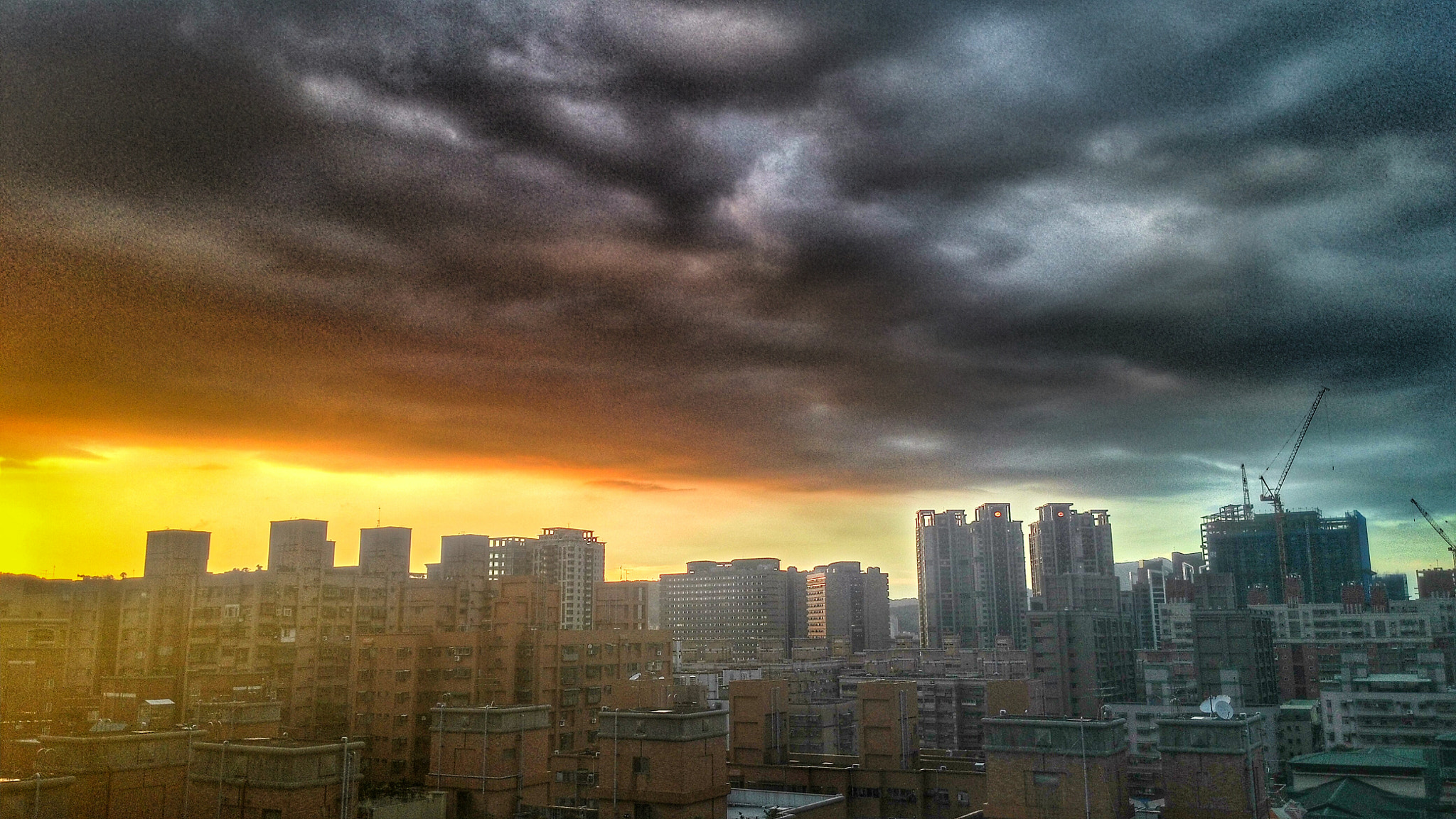 ASUS PadFone sample photo. Sunset shows thick cloud photography