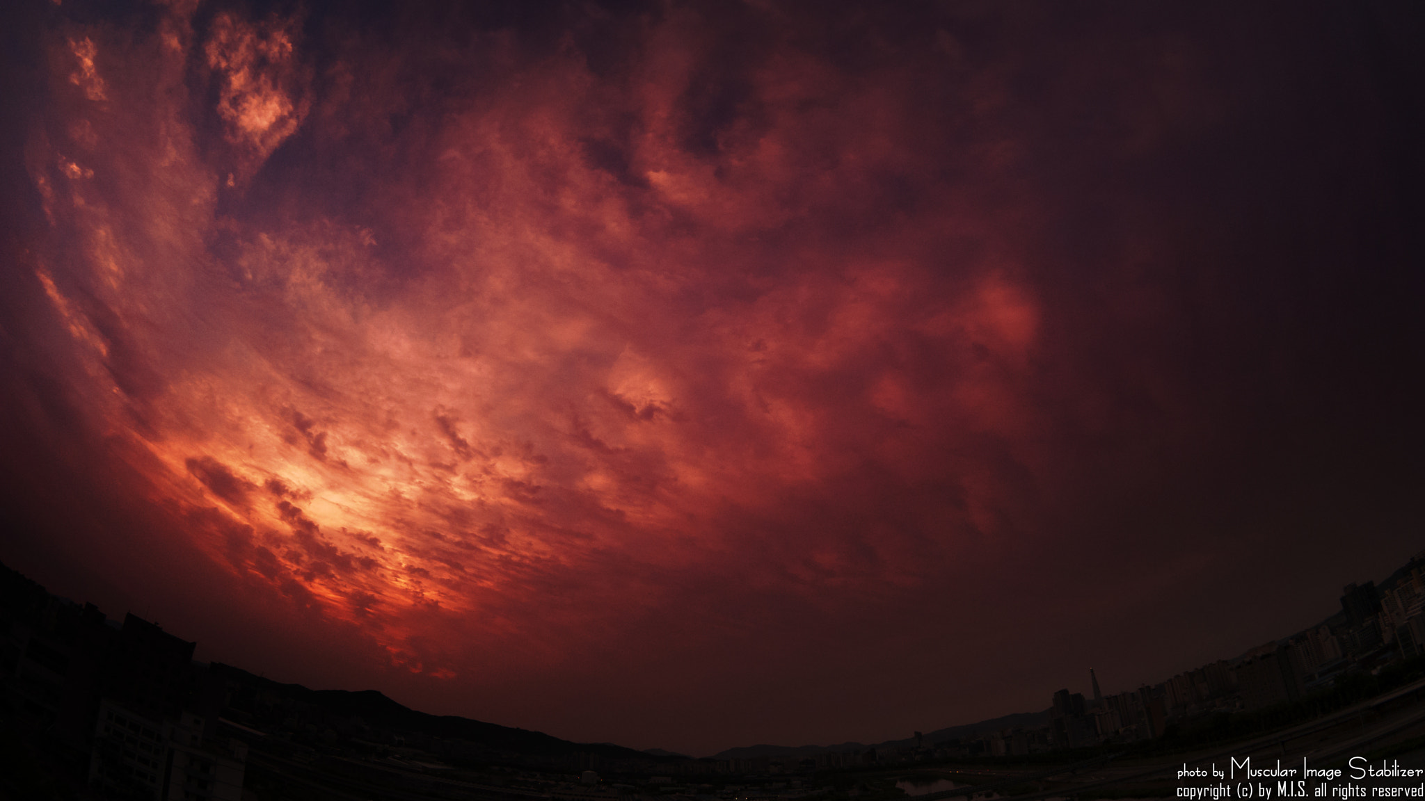 Samsung NX1 + Samsung NX 10mm F3.5 Fisheye sample photo. Sunrise at hanyang univ, seoul, korea. photography