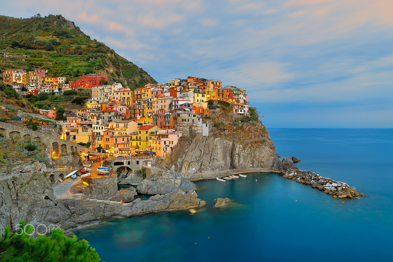 24.0 - 70.0 mm sample photo. Manarola's lights photography