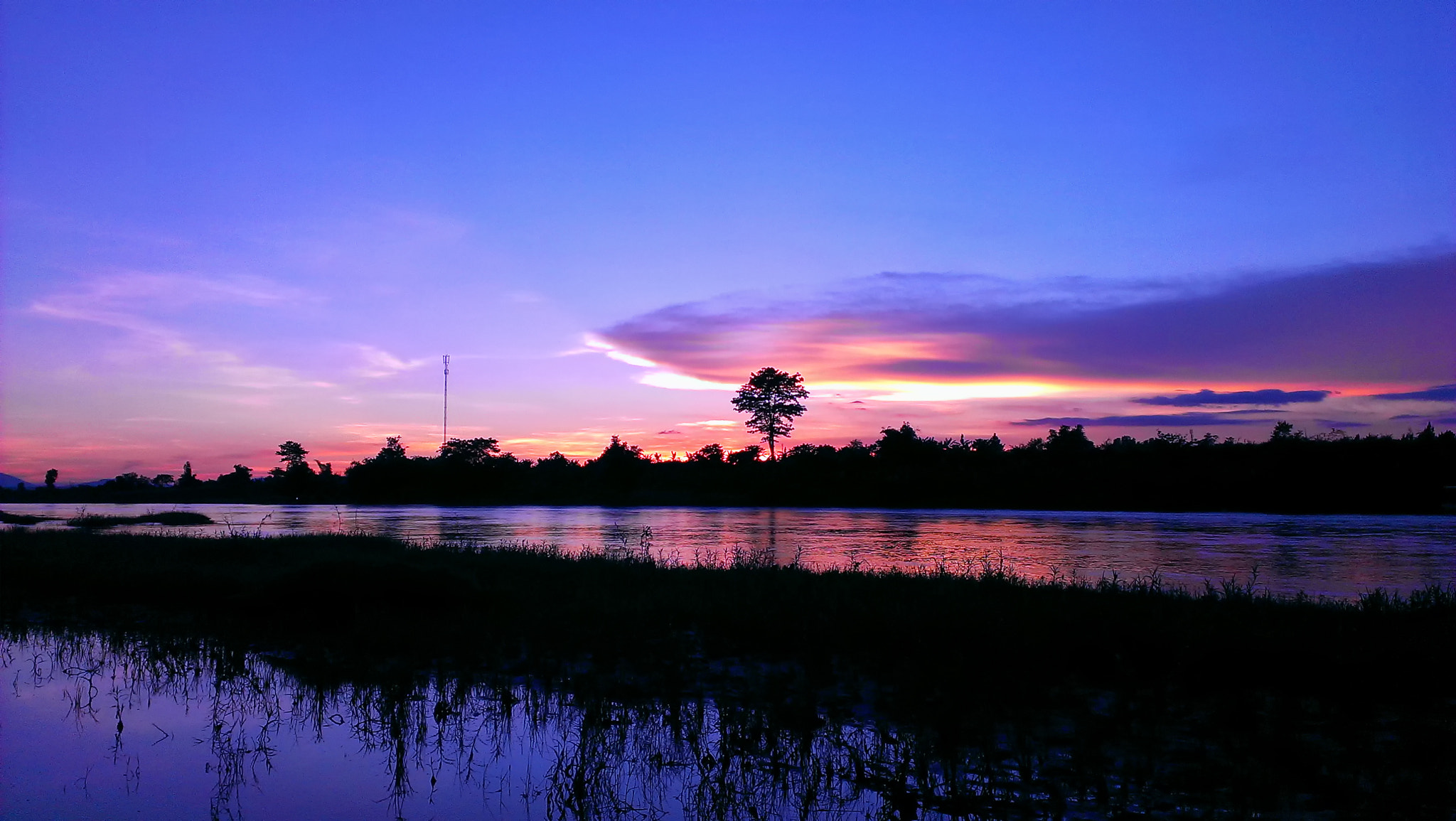 HTC ONE X sample photo. Purple sunset photography