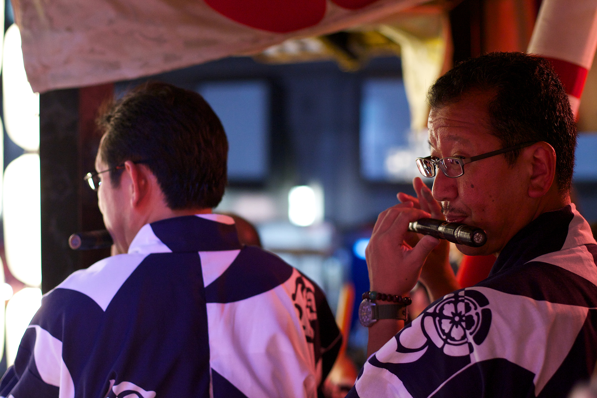 Canon EOS-1D Mark III sample photo. Traditional music at the gion festival photography