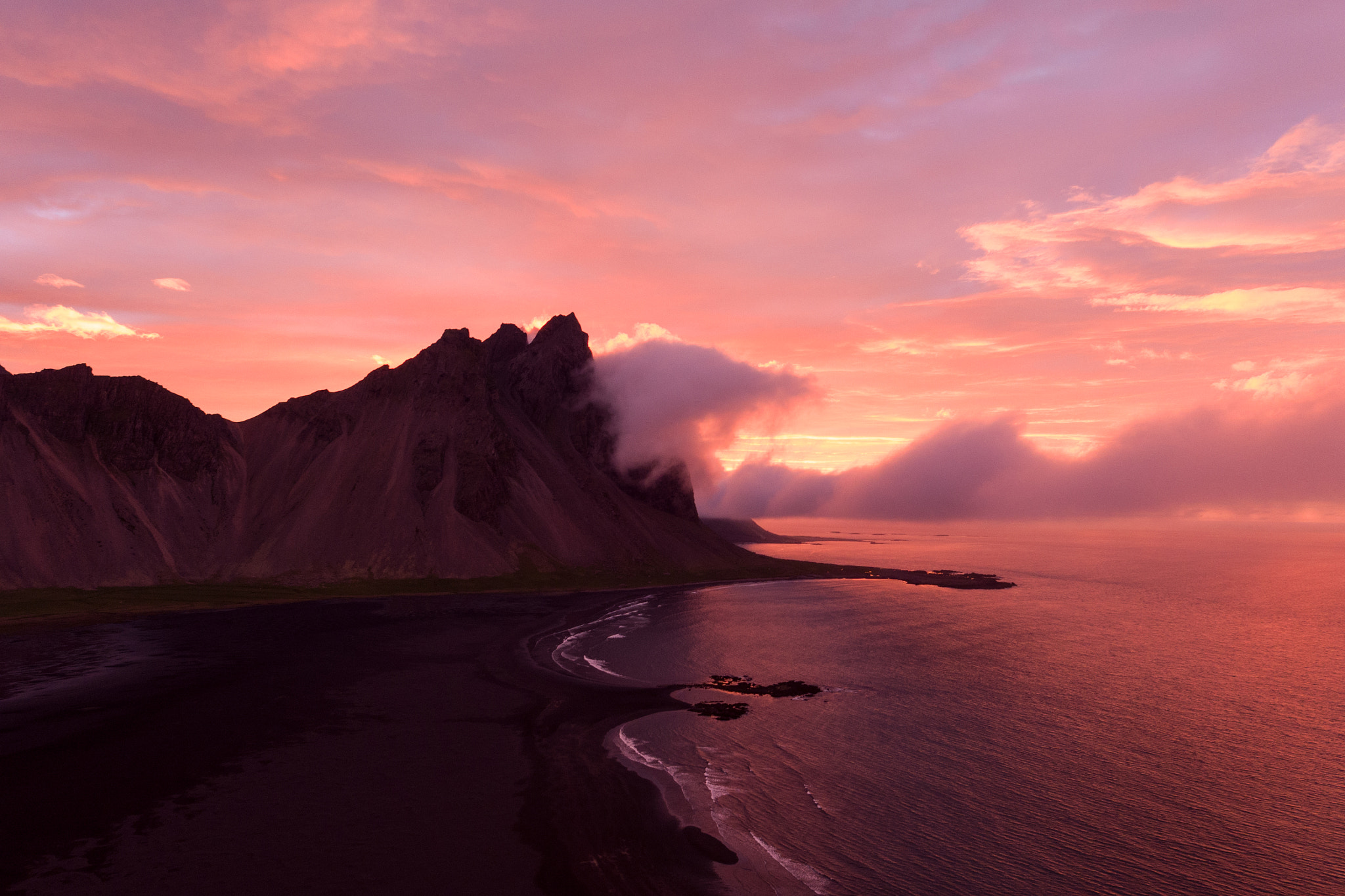 DJI FC550 + OLYMPUS M.12mm F2.0 sample photo. Morning clouds above stokksness photography