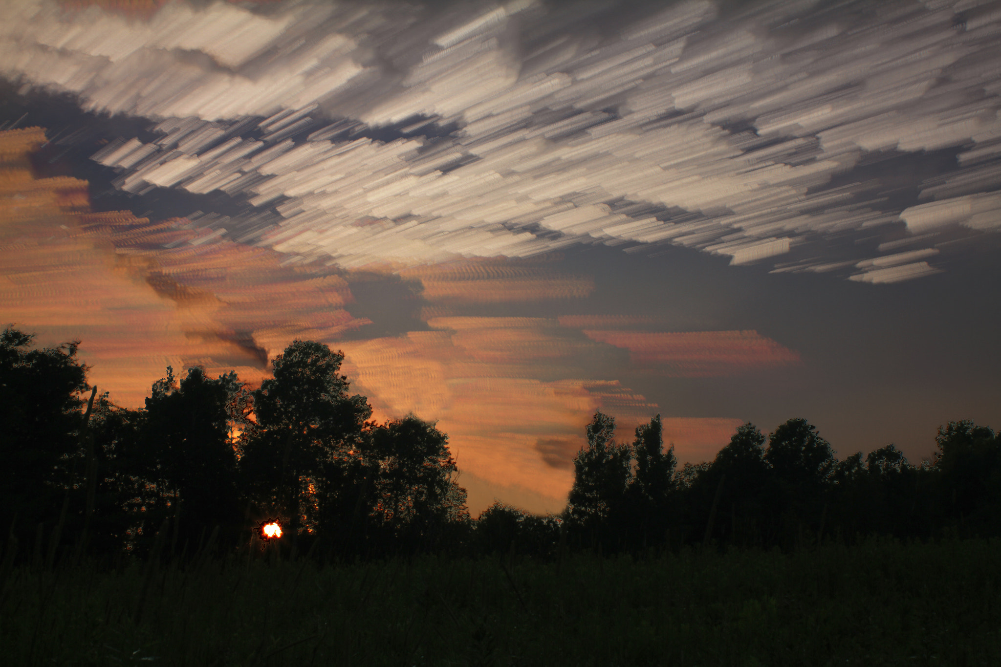 Canon EOS 7D + Canon EF 28-90mm f/4-5.6 USM sample photo. Sunset cloud stack 2 photography